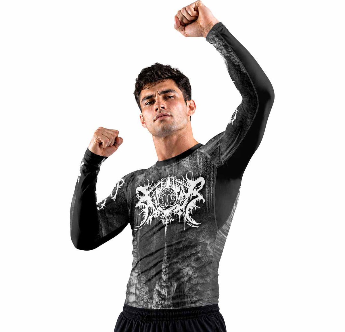 Xasthur Nocturnal Poisoning Premium Rash Guard Long Sleeve - men lifestyle view
