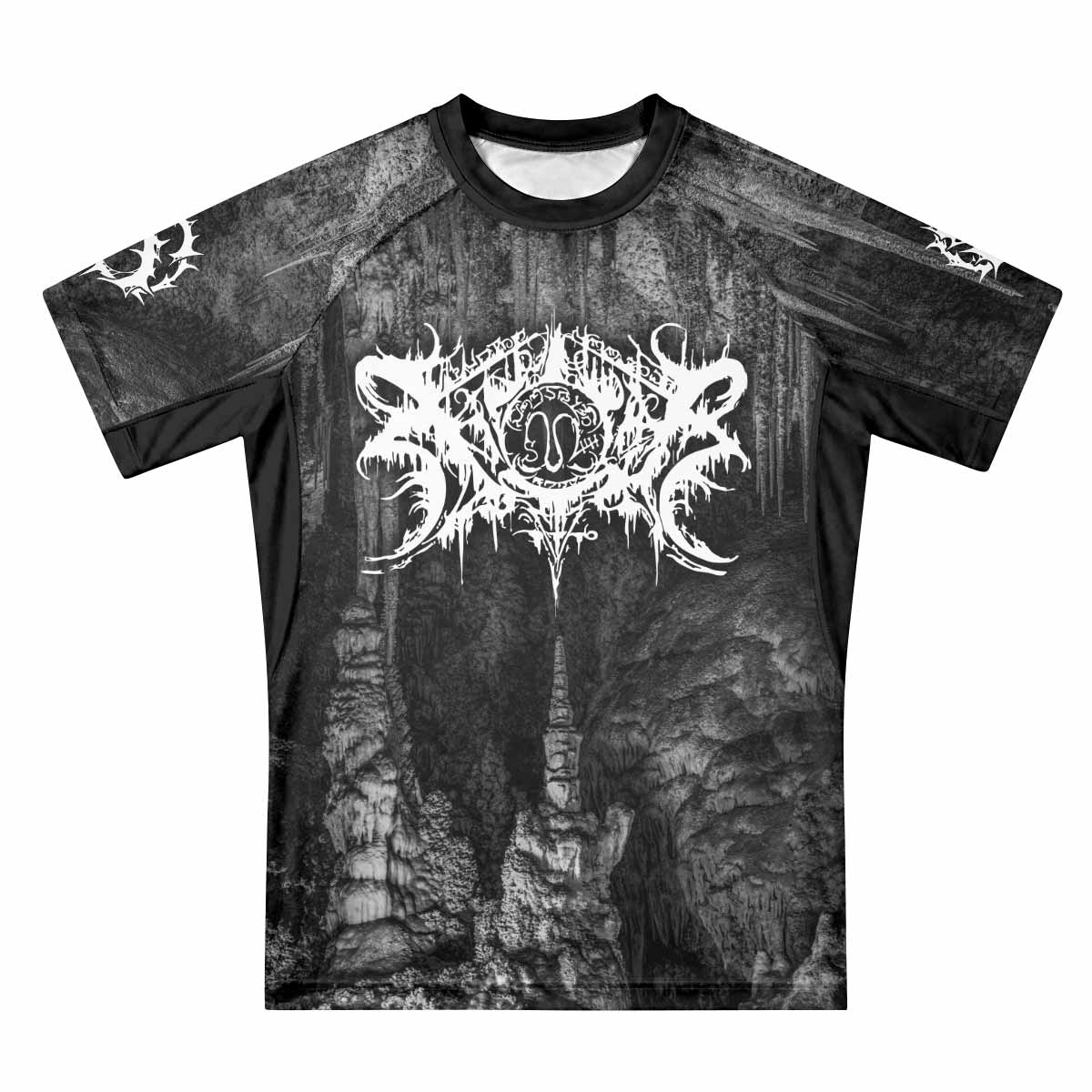 Xasthur Nocturnal Poisoning Premium Rash Guard Short Sleeve - front view mockup