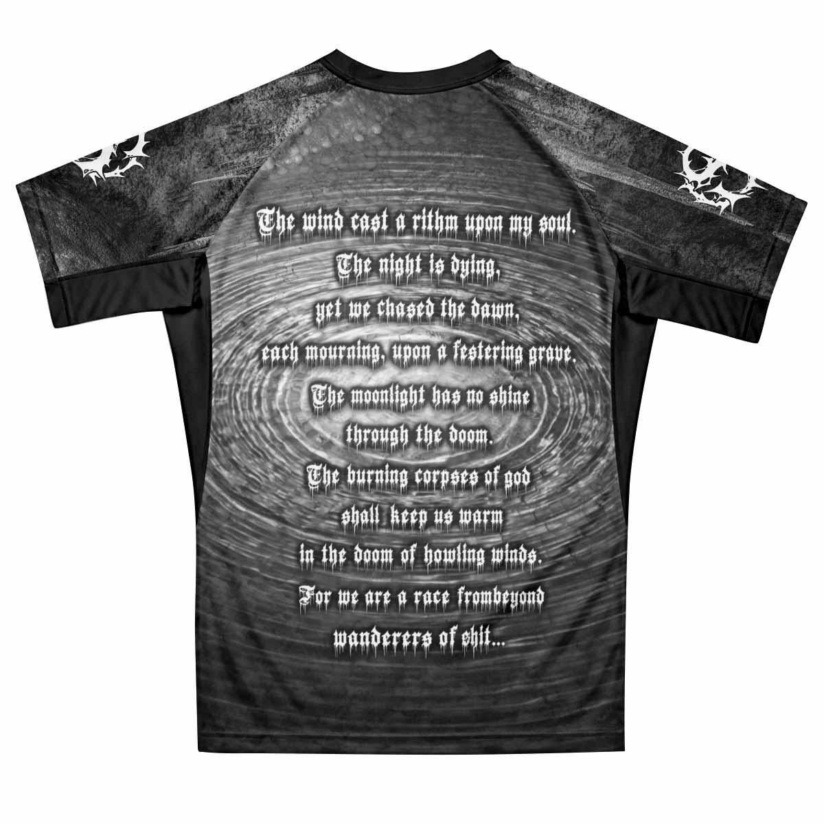 Xasthur Nocturnal Poisoning Premium Rash Guard Short Sleeve - back view mockup