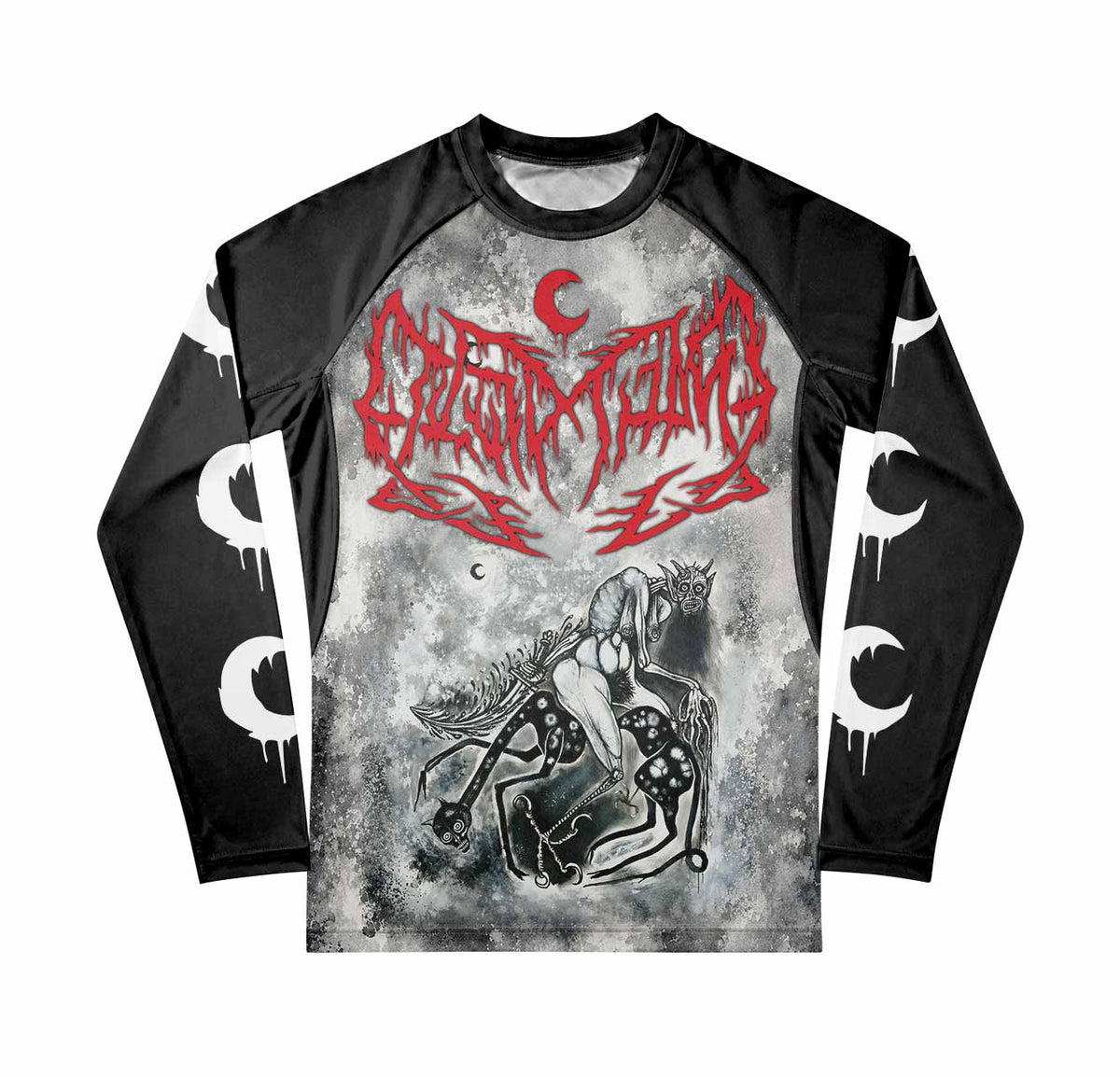 Leviathan Tentacles of Whorror Premium Rash Guard Long Sleeve - front view mockup