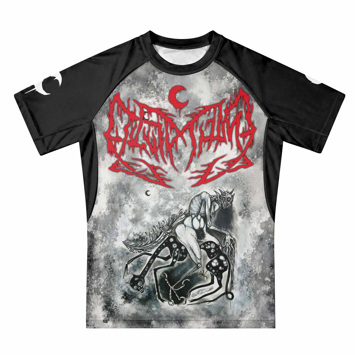 Leviathan Tentacles of Whorror Premium Rash Guard Short Sleeve - front view mockup