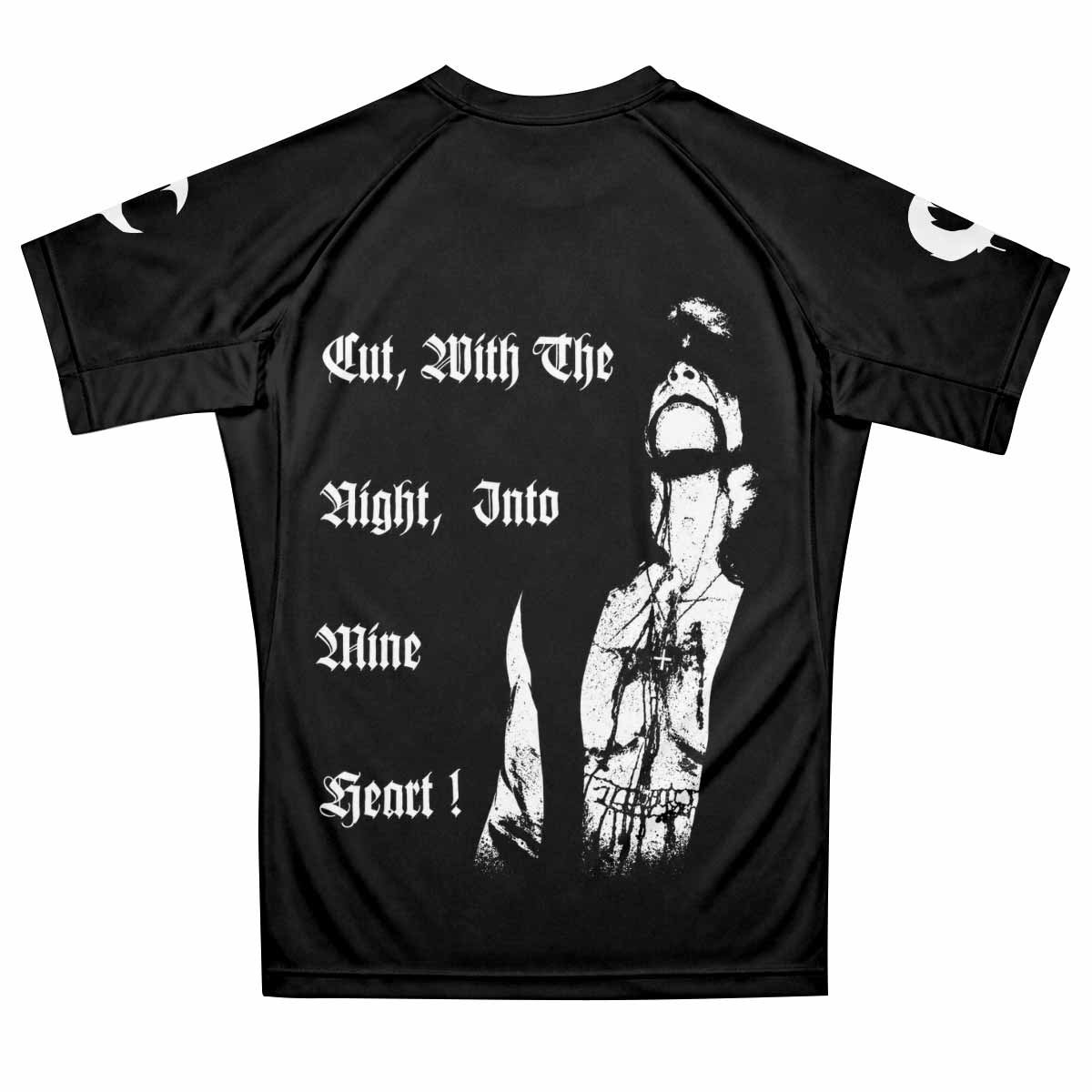 Leviathan Tentacles of Whorror Premium Rash Guard Short Sleeve - back view mockup