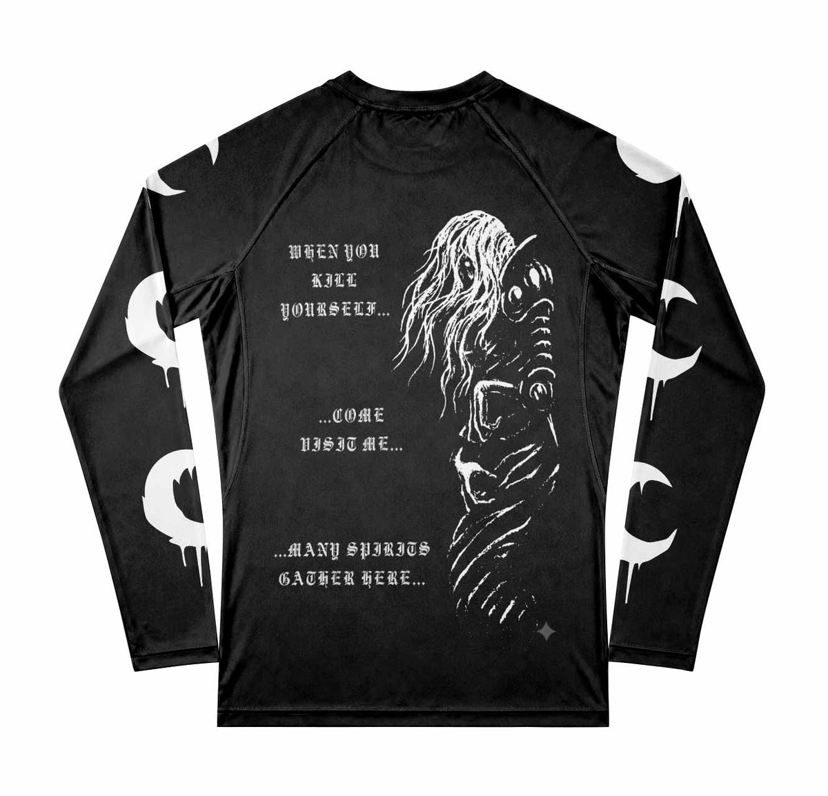 Leviathan Fucking Your Ghost In Chains of Ice Premium Rash Guard Long Sleeve - back view mockup