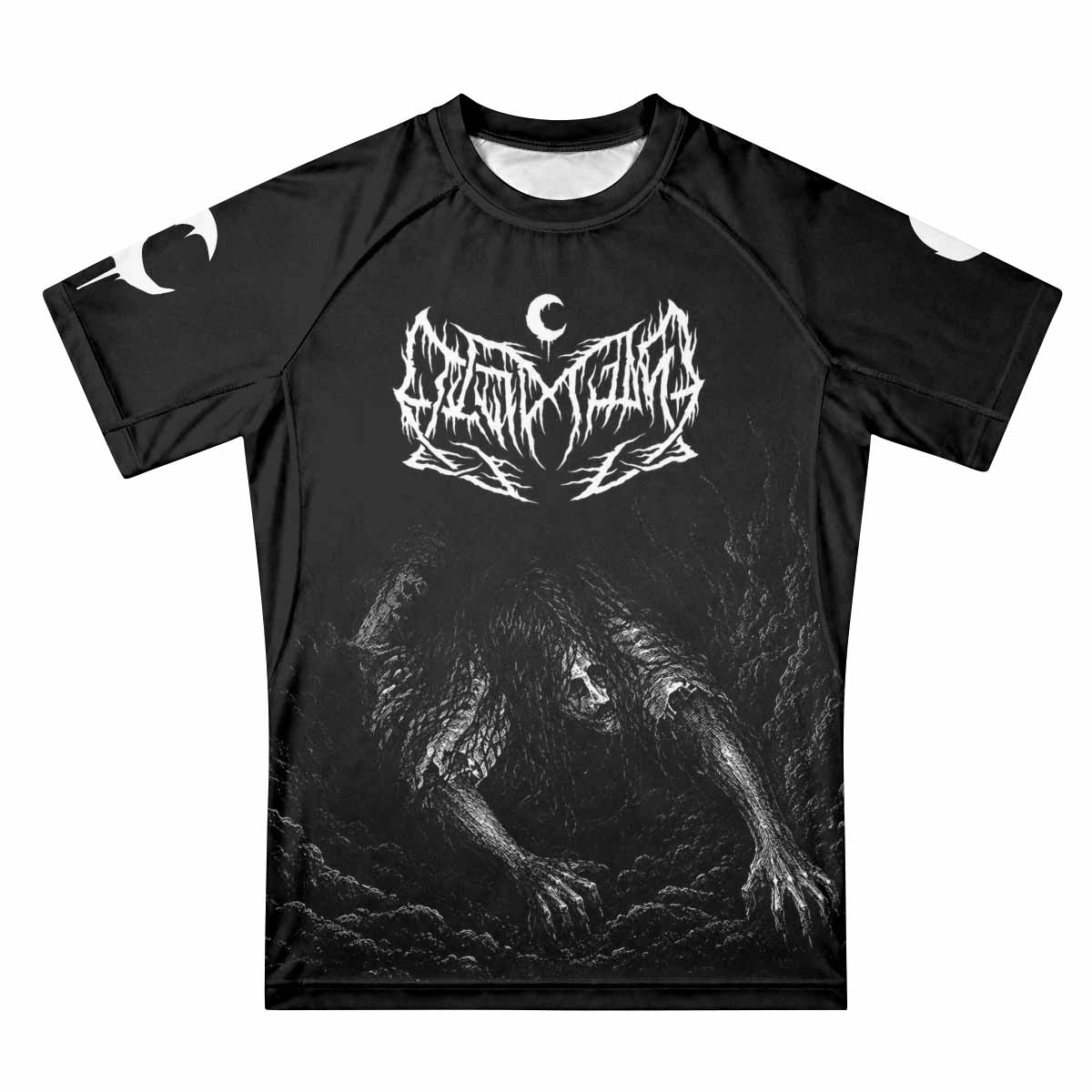 Leviathan Fucking Your Ghost In Chains of Ice Premium Rash Guard Short Sleeve - front view mockup