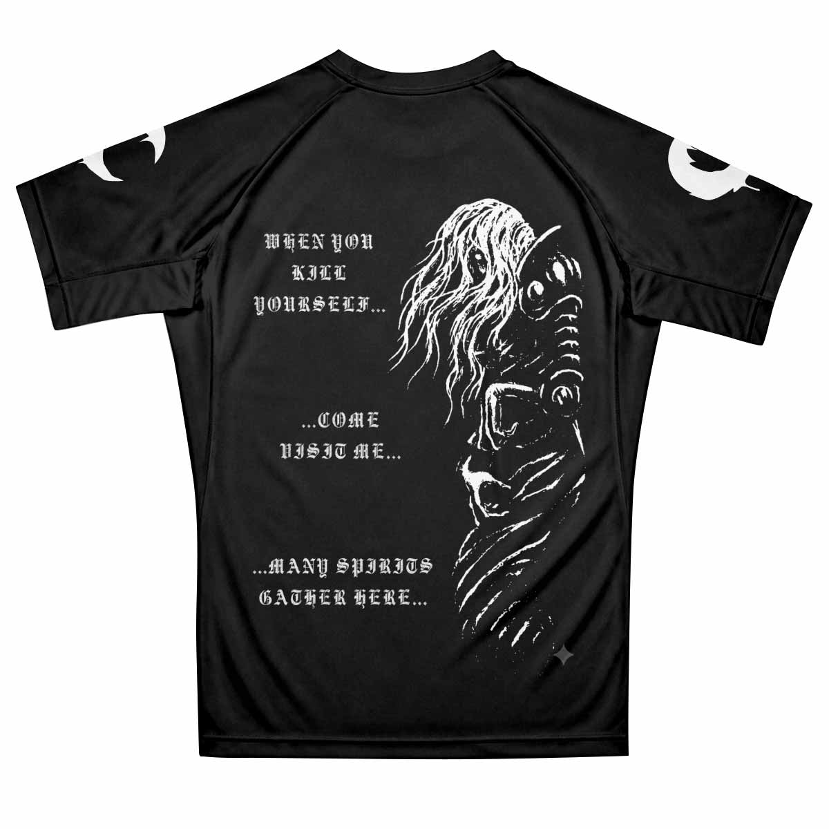 Leviathan Fucking Your Ghost In Chains of Ice Premium Rash Guard Short Sleeve - back view mockup