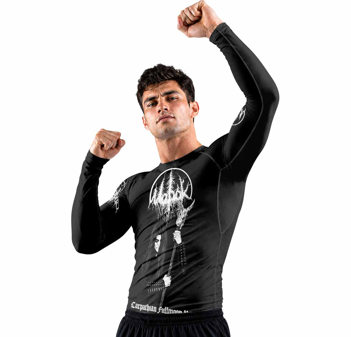 Morok Carpathian Fullmoon Ritual Premium Rash Guard Long Sleeve - men lifestyle view