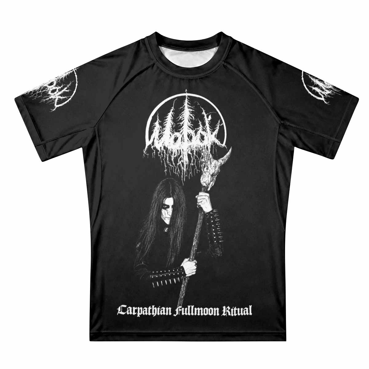 Morok Carpathian Fullmoon Ritual Premium Rash Guard Short Sleeve - front view mockup