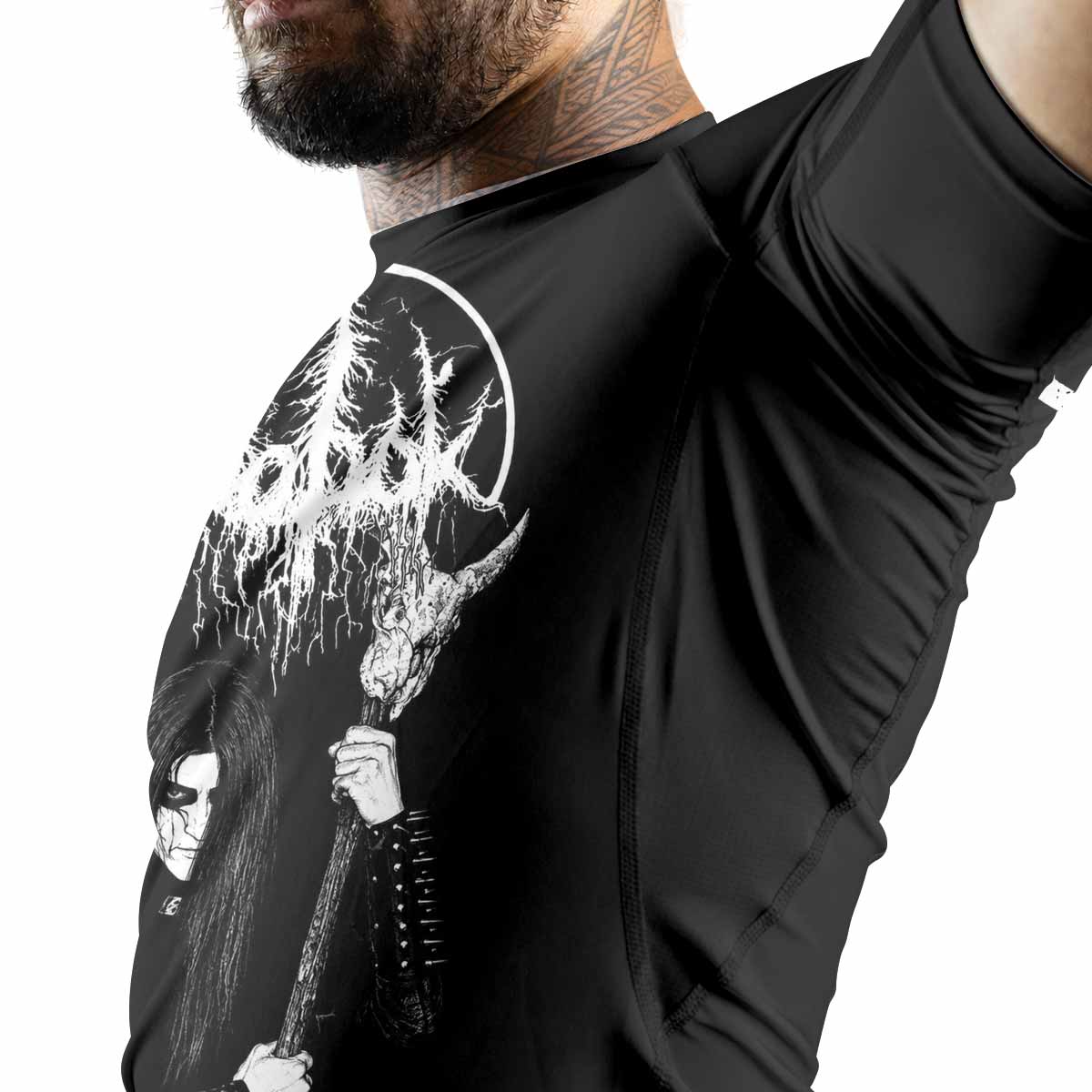 Morok Carpathian Fullmoon Ritual Premium Rash Guard Short Sleeve - men lifestyle view