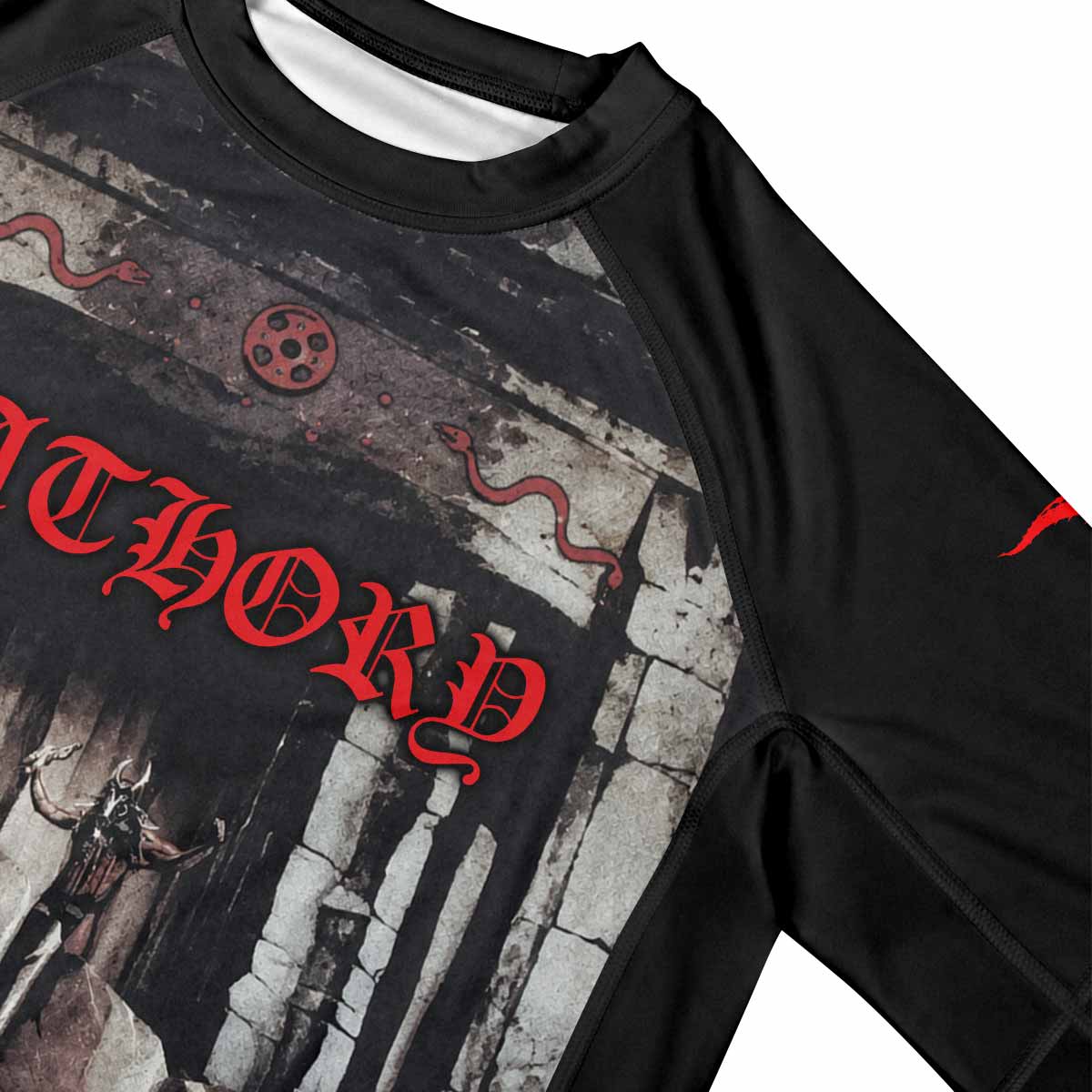 Bathory Under the Sign of the Black Mark Premium Rash Guard Short Sleeve - mockup