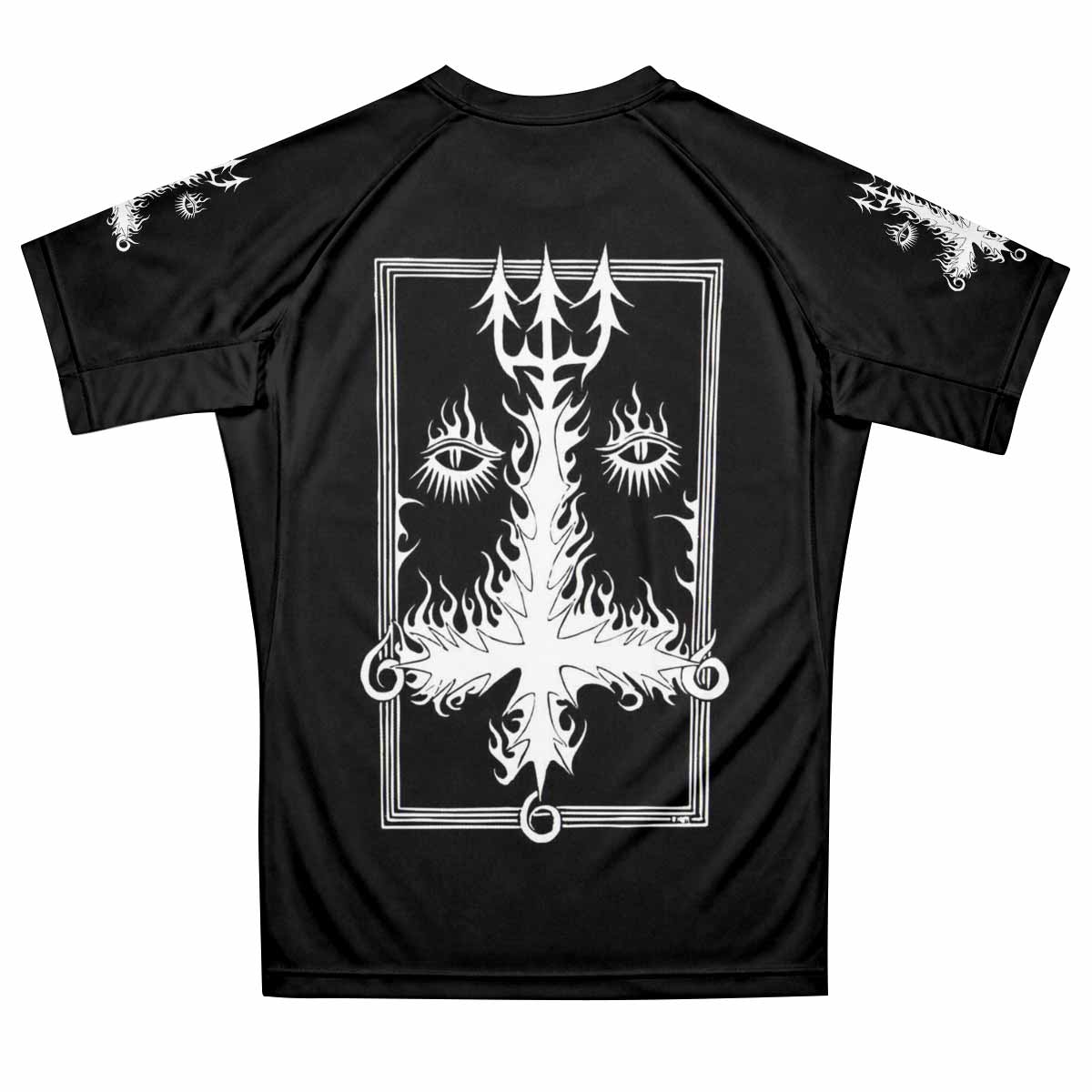 Dissection The Somberlain Premium Rash Guard Short Sleeve - back view mockup