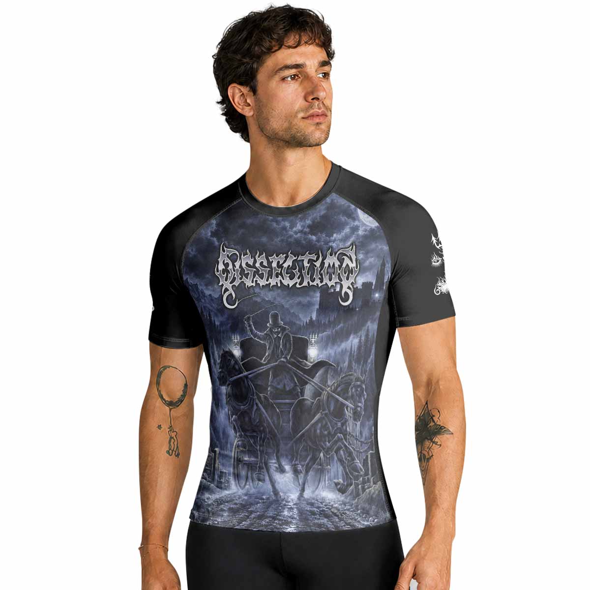 Dissection The Somberlain Premium Rash Guard Short Sleeve - men lifestyle view