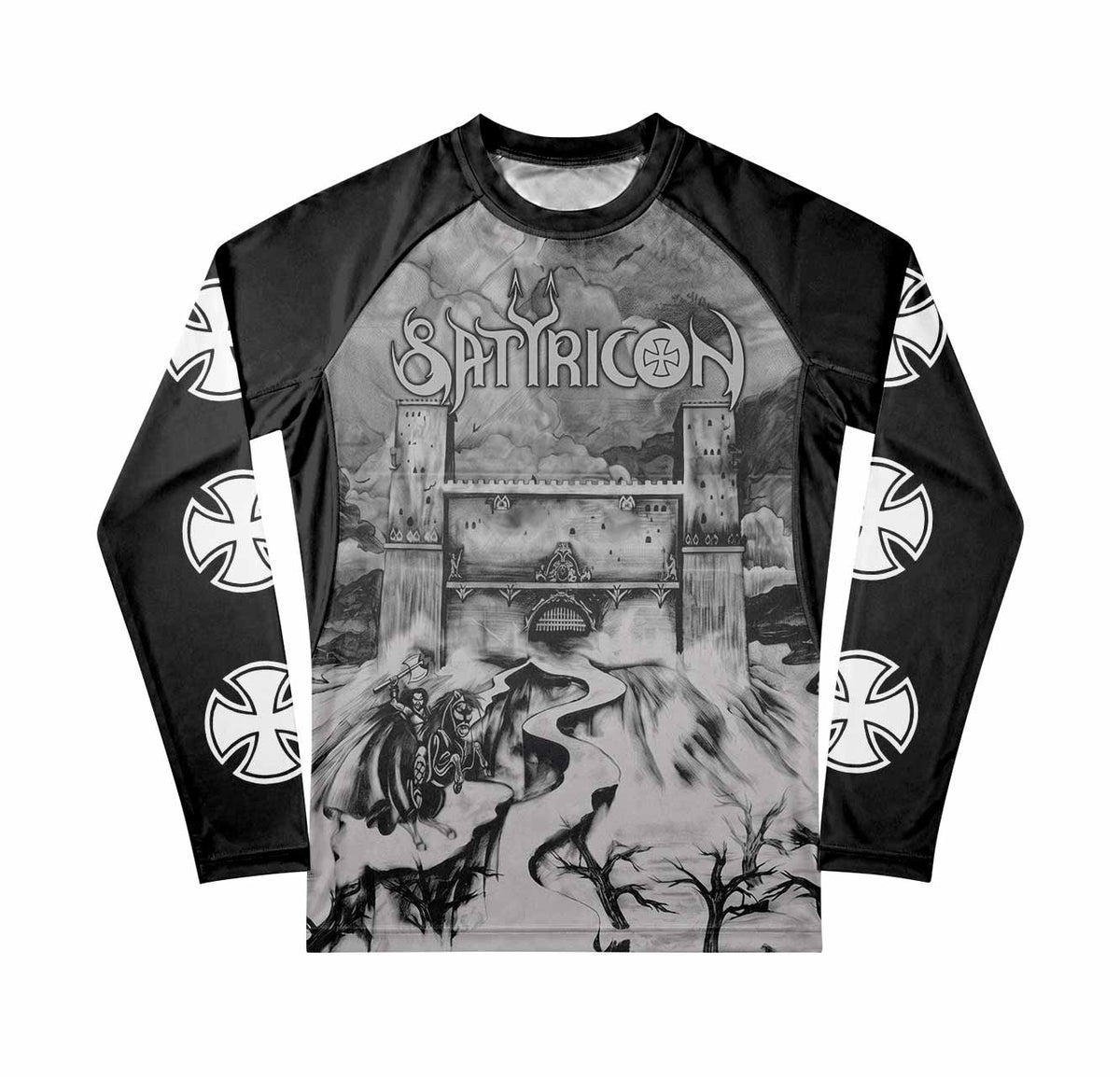 Satyricon Dark Medieval Times Premium Rash Guard Long Sleeve - front view mockup
