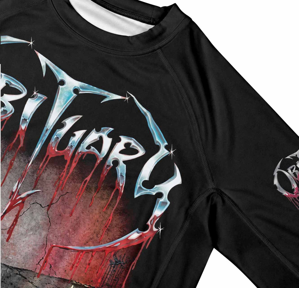 Obituary Slowly We Rot Premium Rash Guard Long Sleeve - mockup