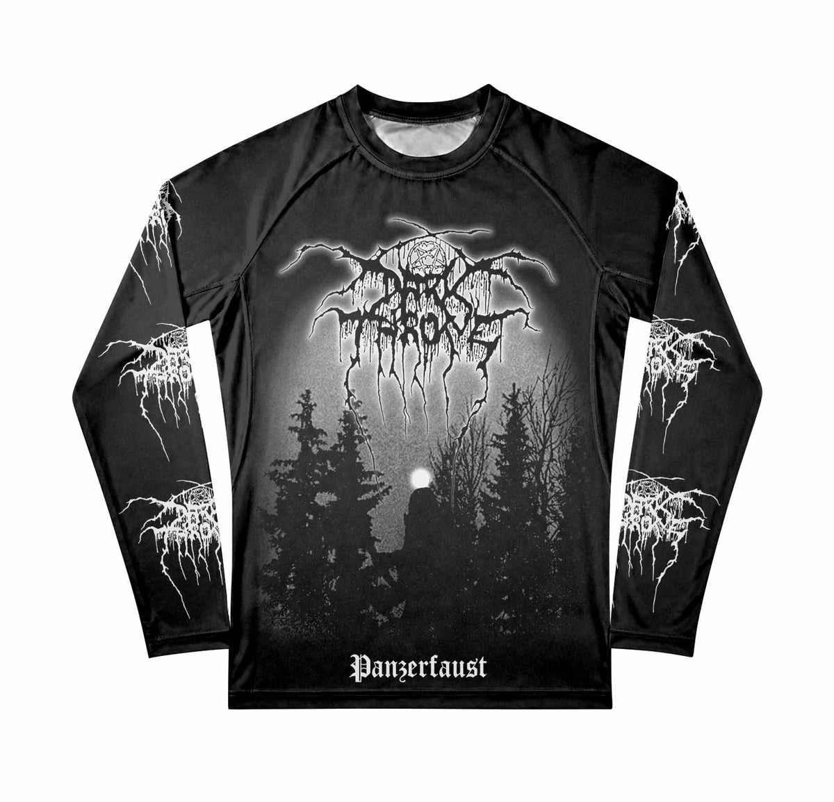 Darkthrone Panzerfaust Premium Rash Guard Long Sleeve - front view mockup