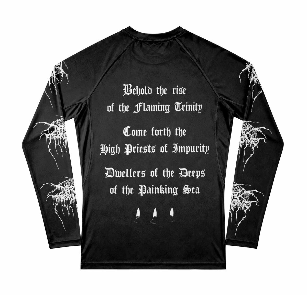 Darkthrone Panzerfaust Premium Rash Guard Long Sleeve - back view mockup