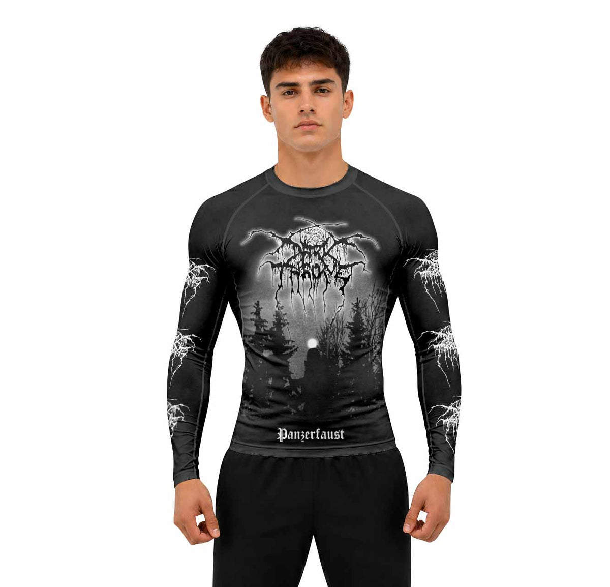 Darkthrone Panzerfaust Premium Rash Guard Long Sleeve - men lifestyle view