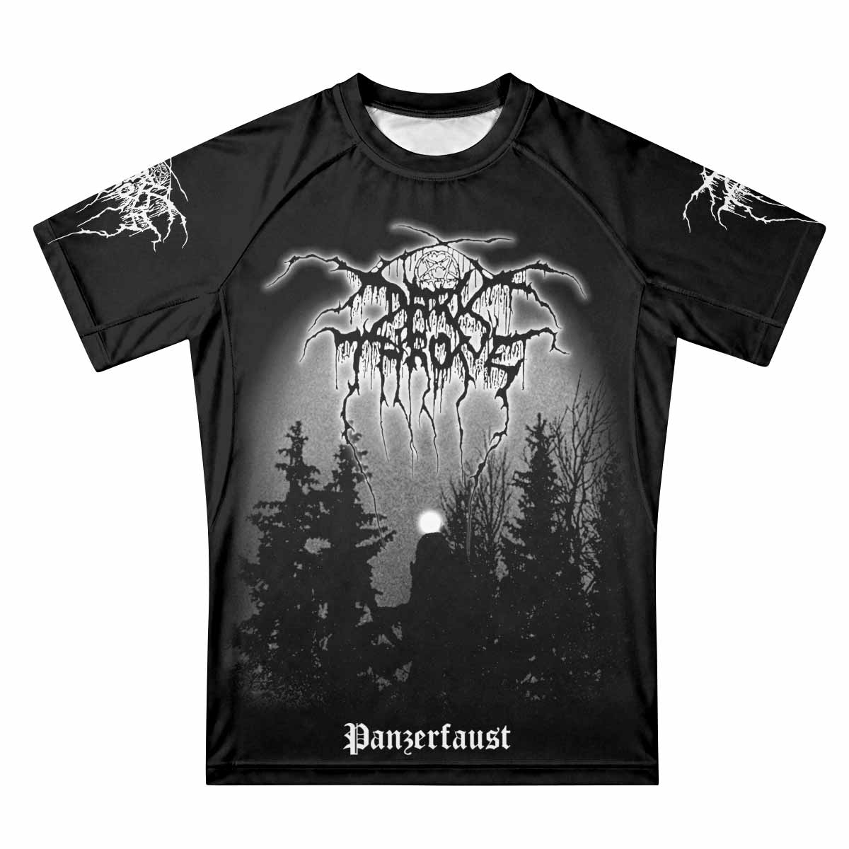 Darkthrone Panzerfaust Premium Rash Guard Short Sleeve - front view mockup