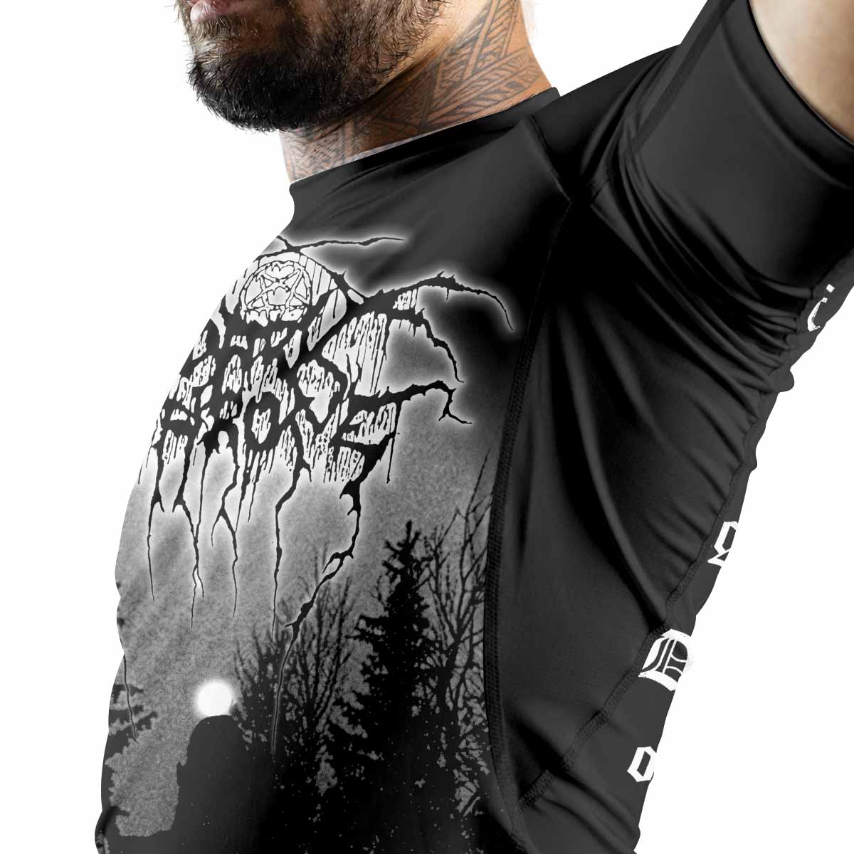 Darkthrone Panzerfaust Premium Rash Guard Short Sleeve - men lifestyle view