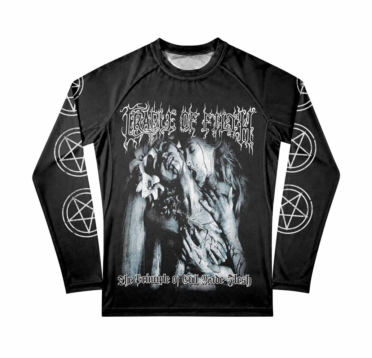 Cradle of Filth The Principle of Evil Made Flesh Premium Rash Guard Long Sleeve - front view mockup