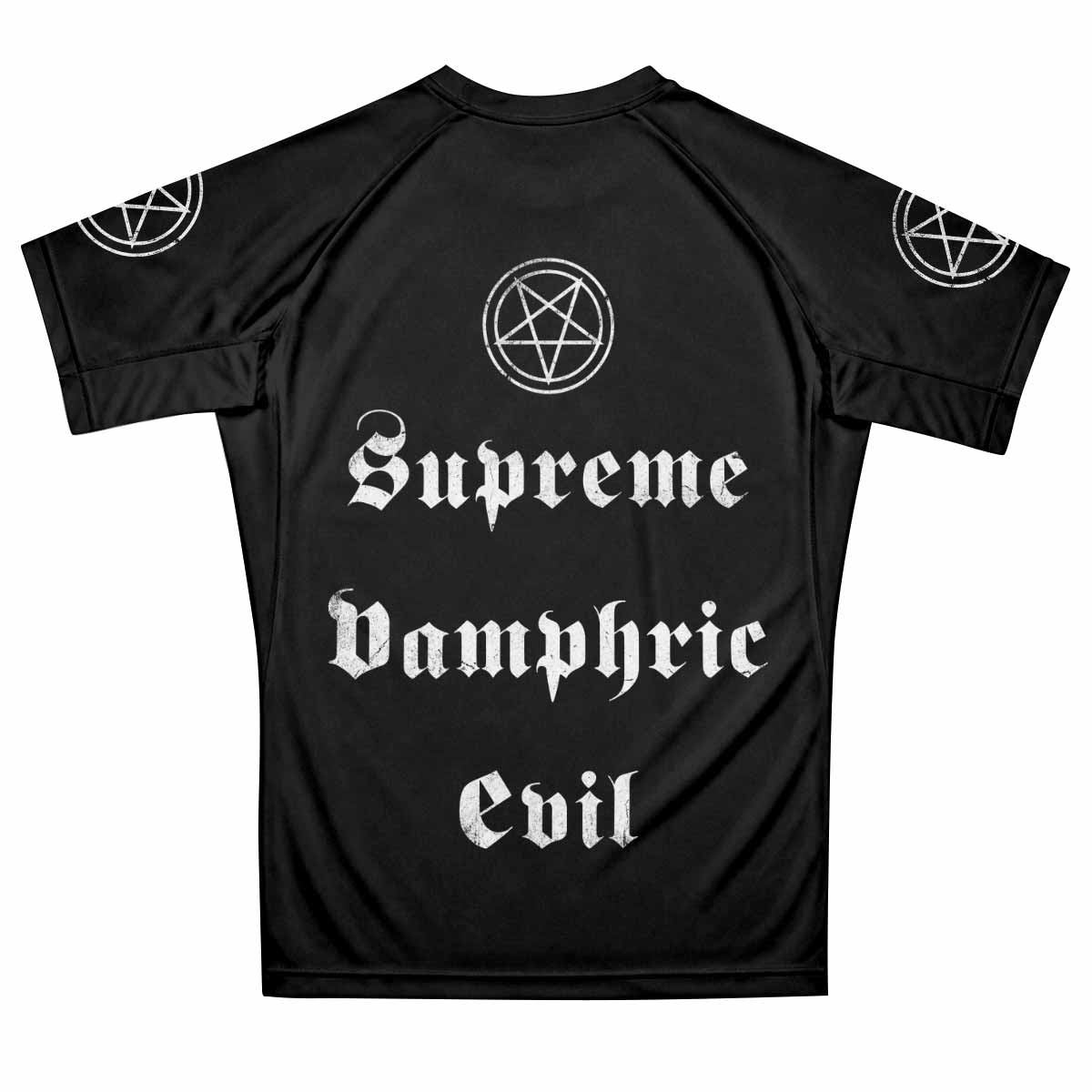 Cradle of Filth The Principle of Evil Made Flesh Premium Rash Guard Short Sleeve - back view mockup