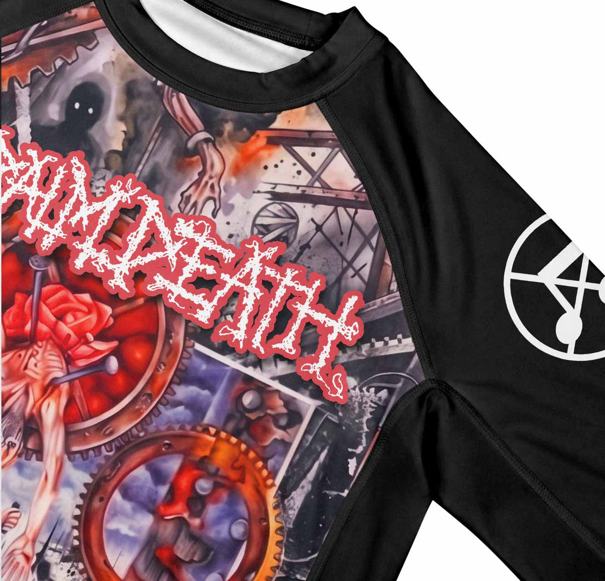 Napalm Death Utopia Banished Premium Rash Guard Long Sleeve - mockup