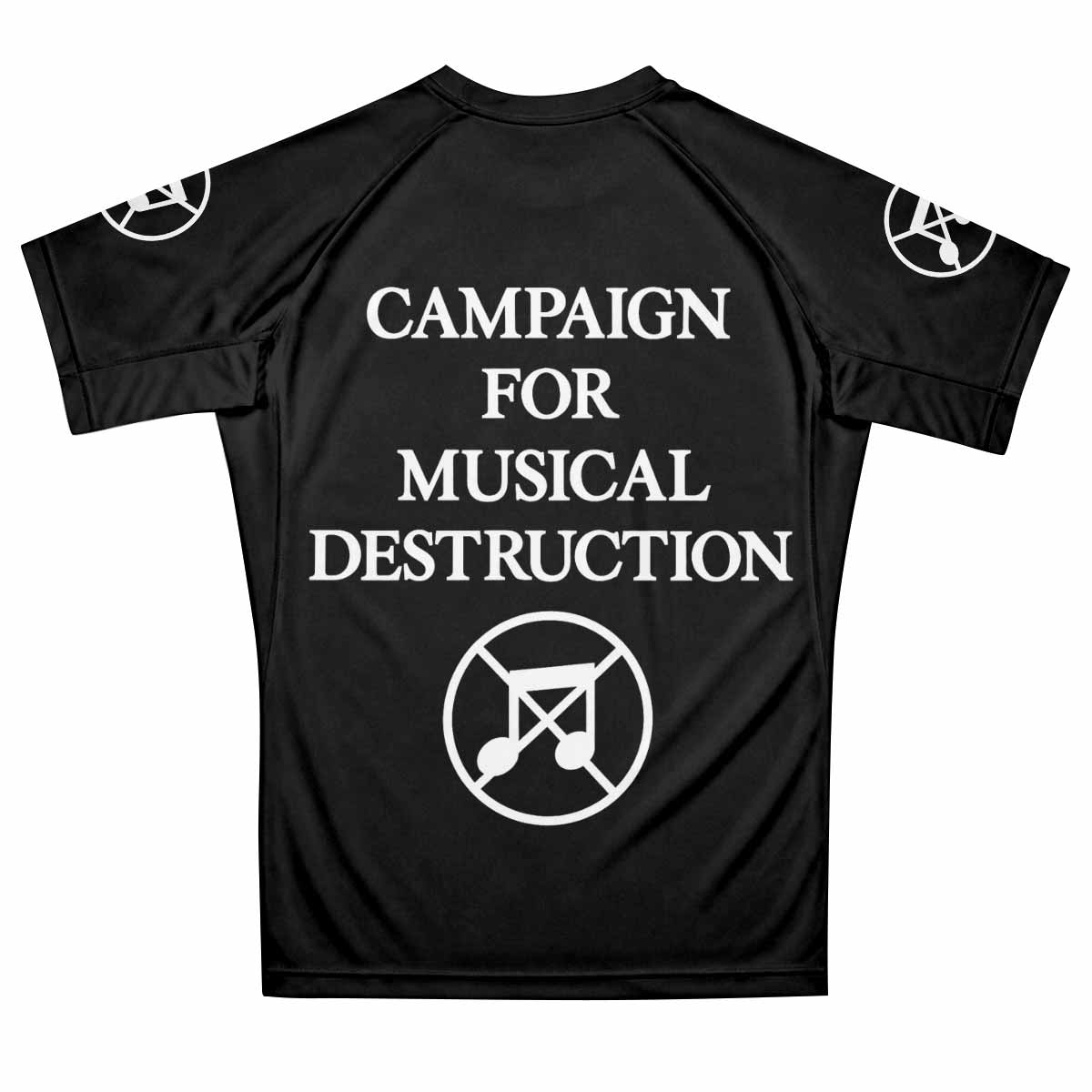 Napalm Death Utopia Banished Premium Rash Guard Short Sleeve - back view mockup