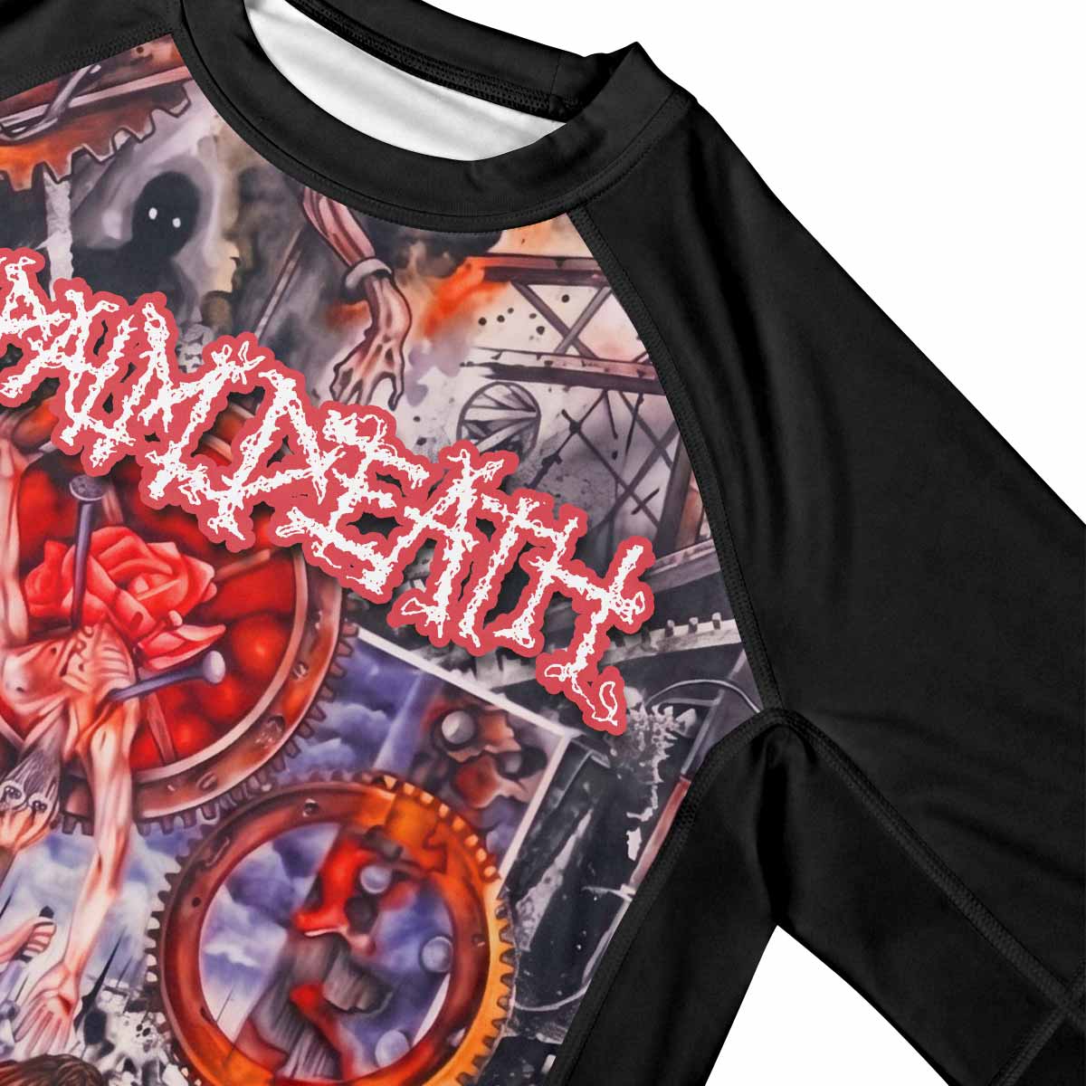 Napalm Death Utopia Banished Premium Rash Guard Short Sleeve - mockup
