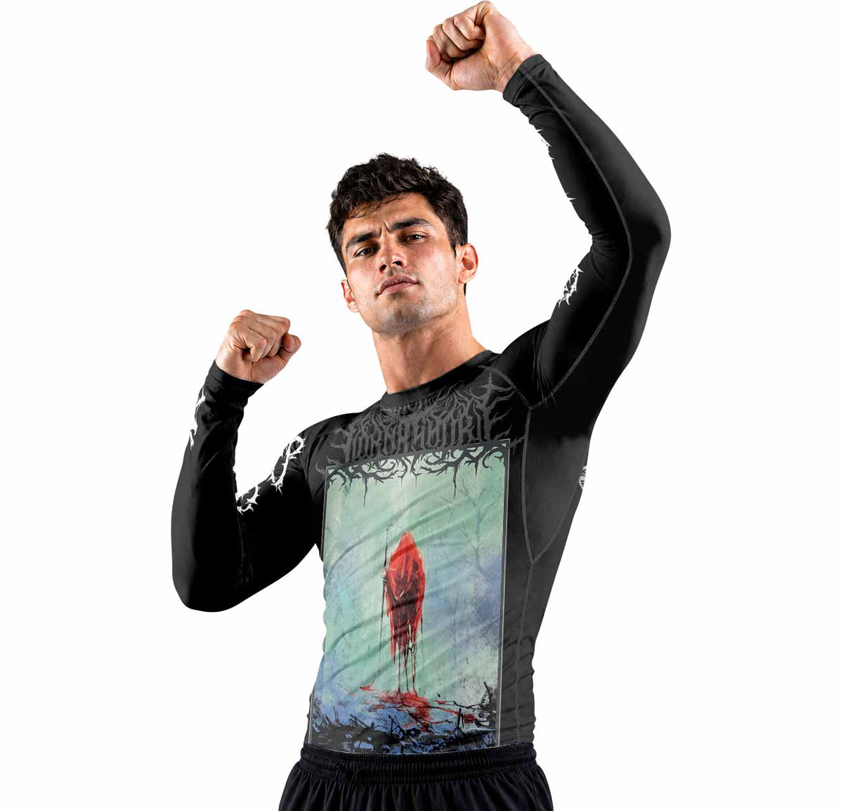 Lorna Shore And I Return To Nothingness Premium Rash Guard Long Sleeve - men lifestyle view