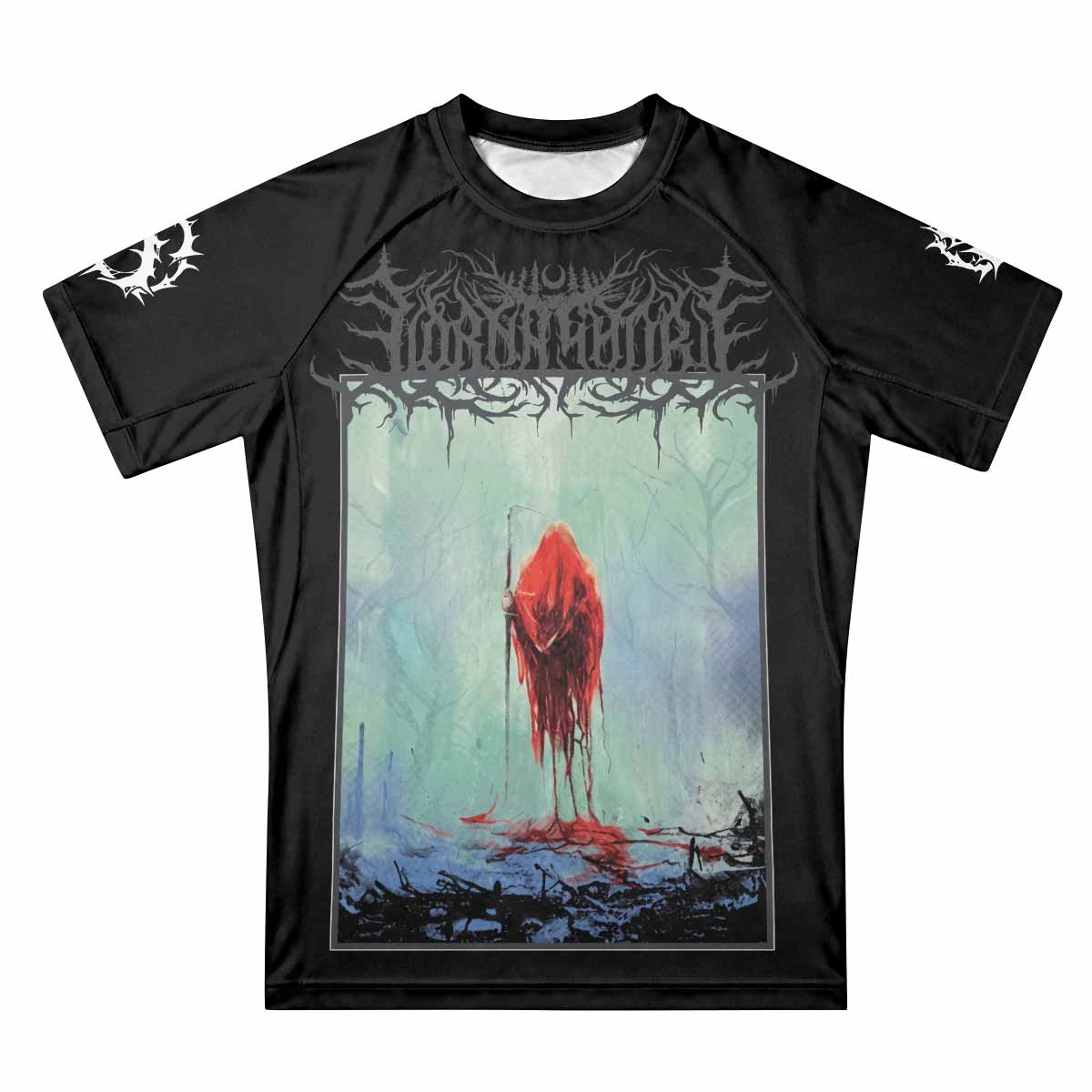 Lorna Shore And I Return To Nothingness Premium Rash Guard Short Sleeve - front view mockup