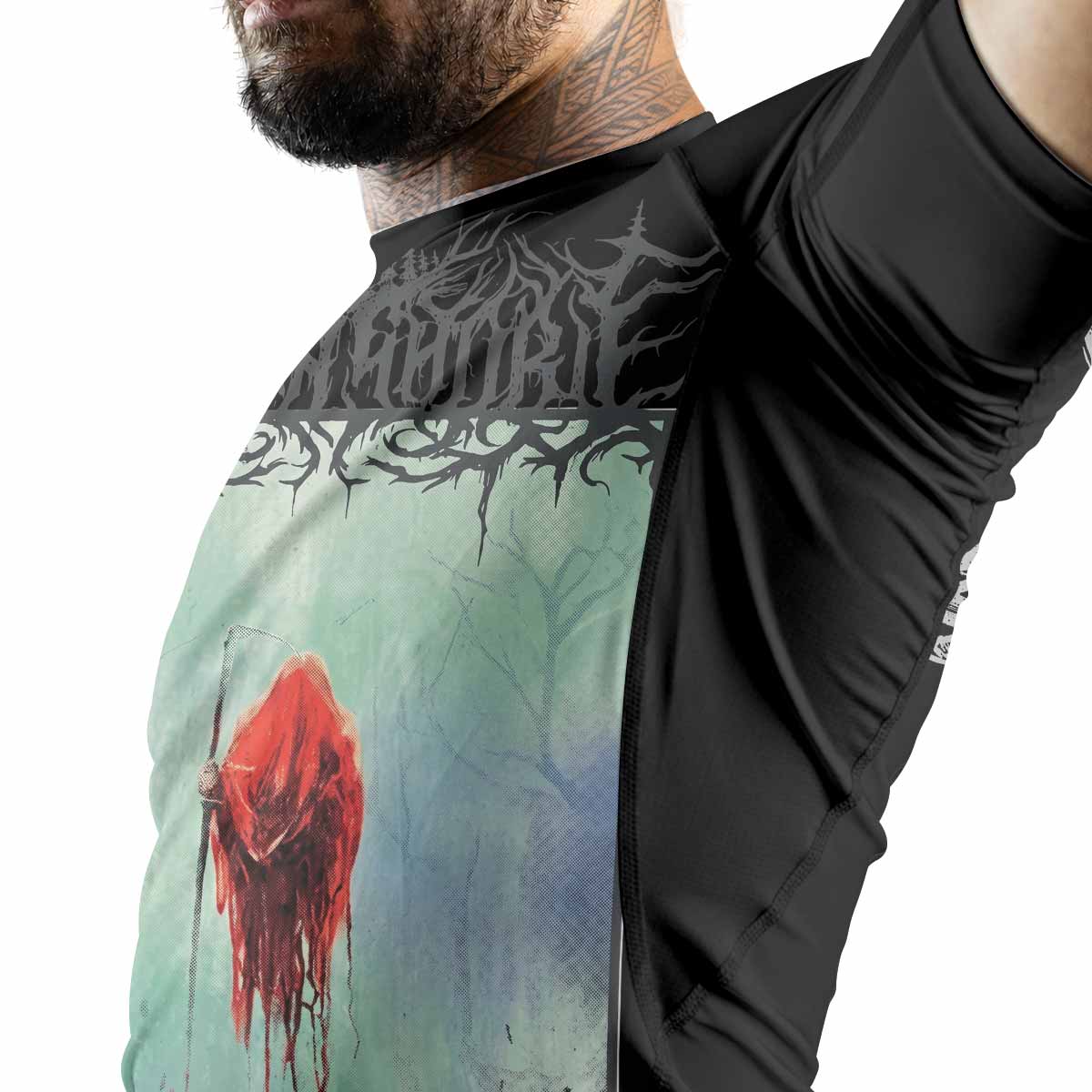 Lorna Shore And I Return To Nothingness Premium Rash Guard Short Sleeve - men lifestyle view