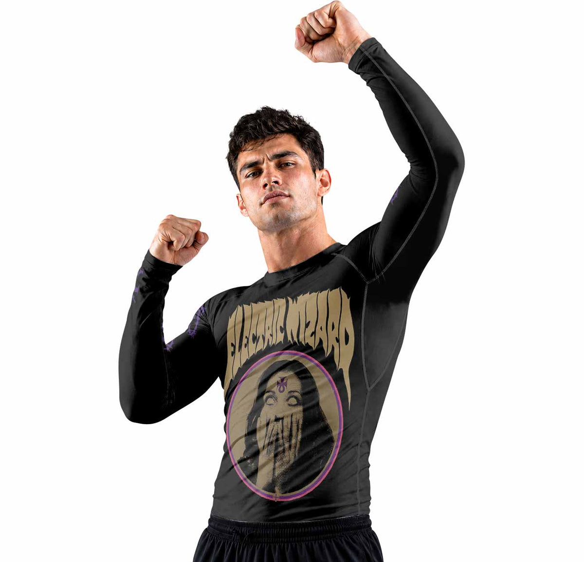 Electric Wizard Let Us Prey Premium Rash Guard Long Sleeve - men lifestyle view