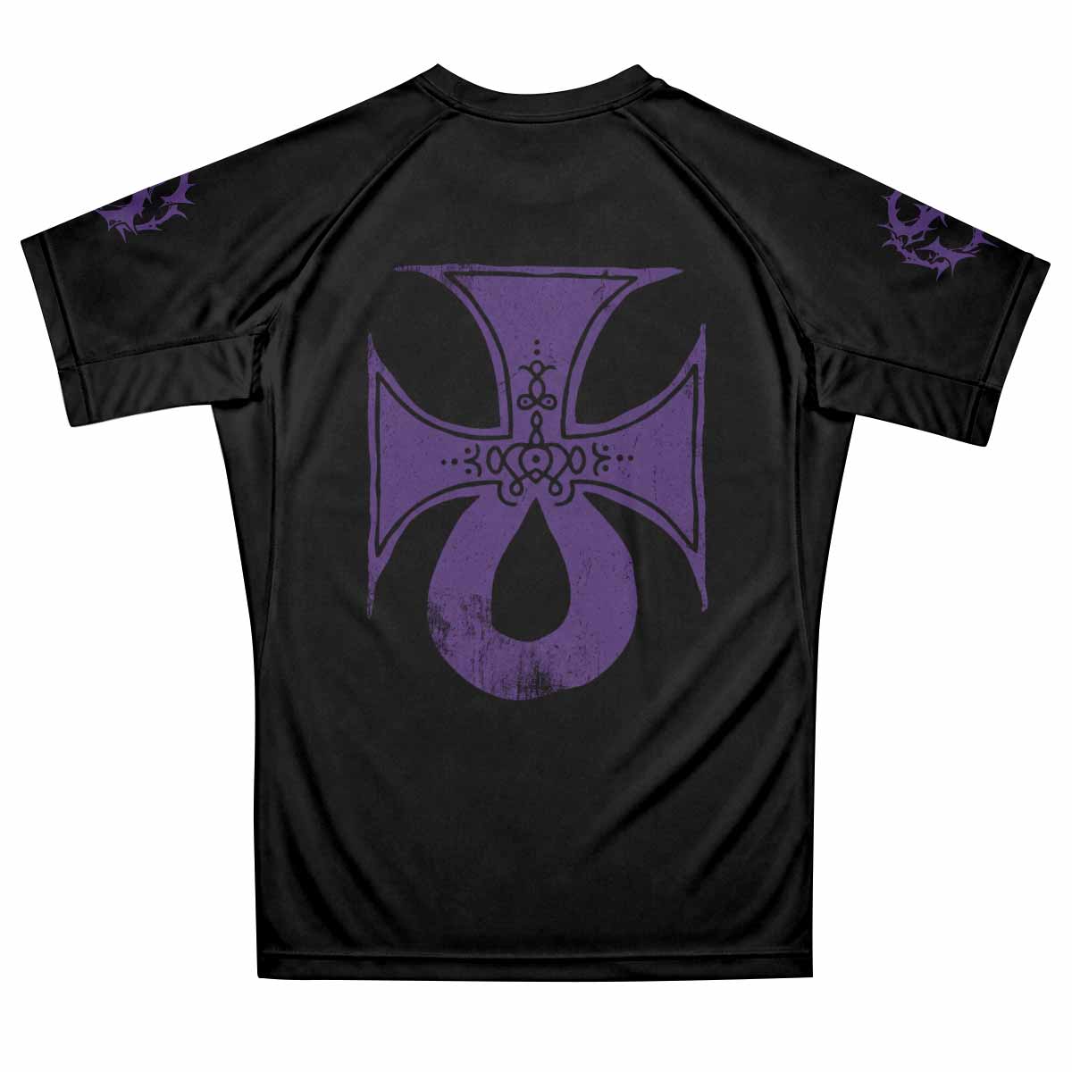 Electric Wizard Let Us Prey Premium Rash Guard Short Sleeve - back view mockup