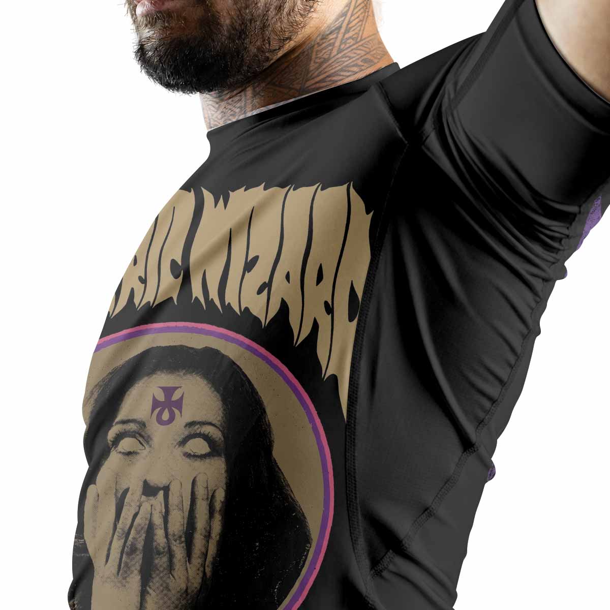 Electric Wizard Let Us Prey Premium Rash Guard Short Sleeve - men lifestyle view