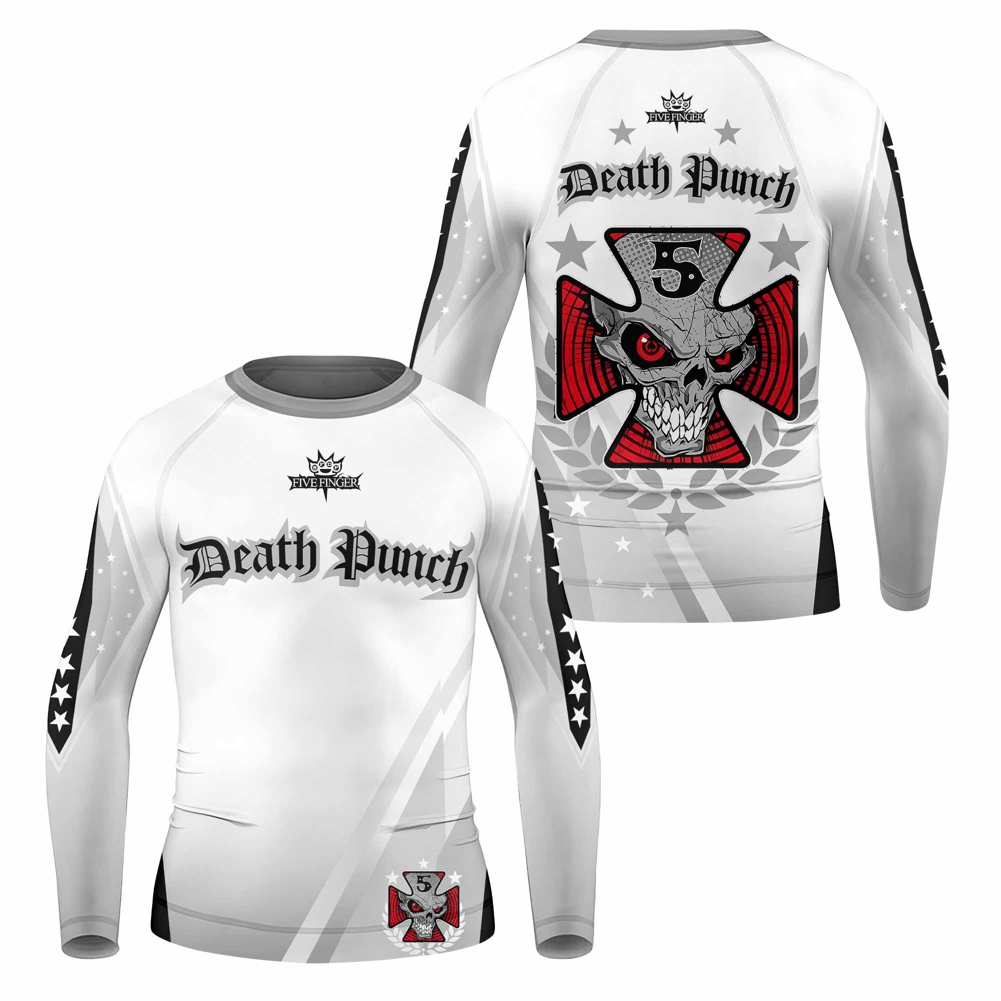 Death Punch Kids Rash Guard Long Sleeve - front and back view