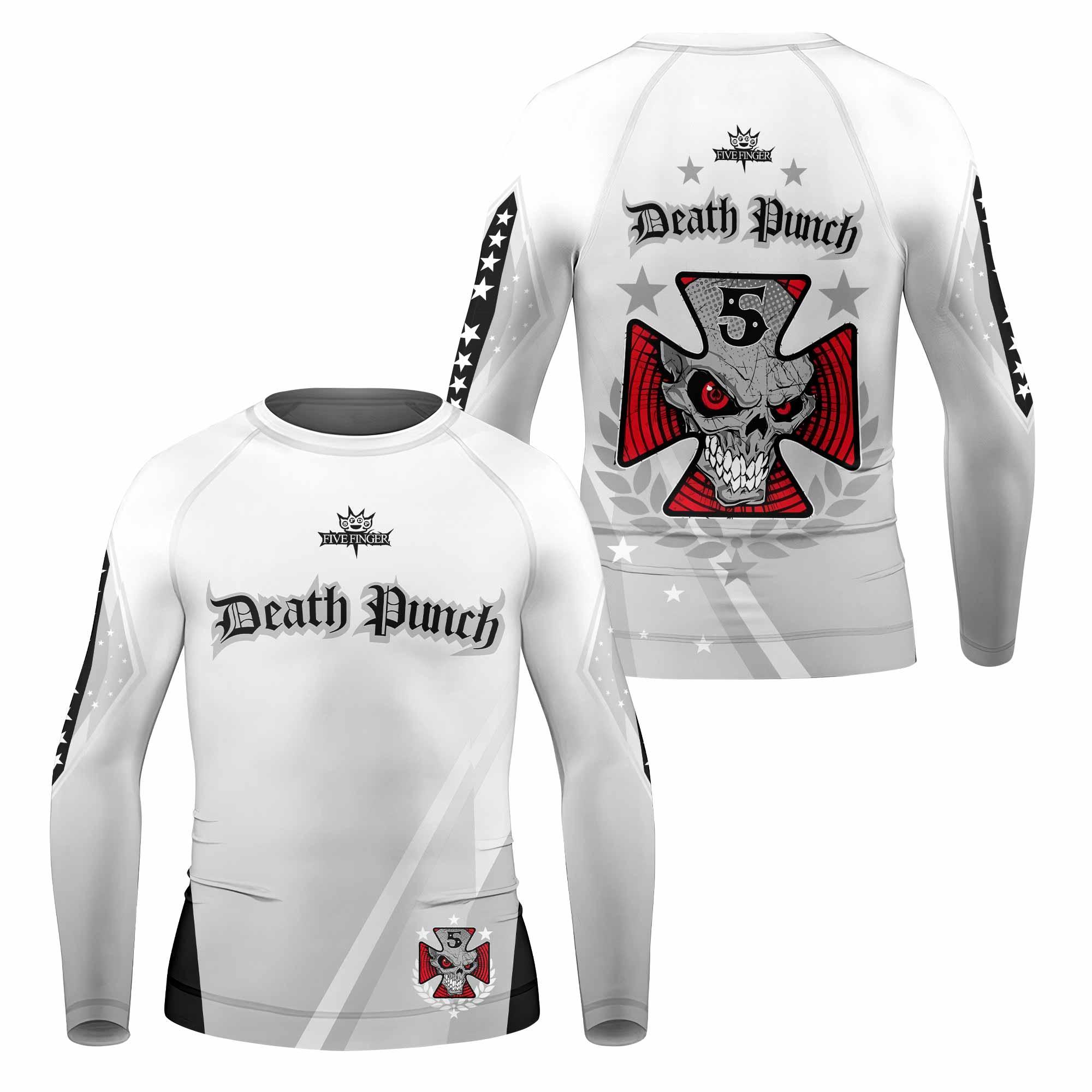 Death Punch Kids Rash Guard Long Sleeve - front and back view