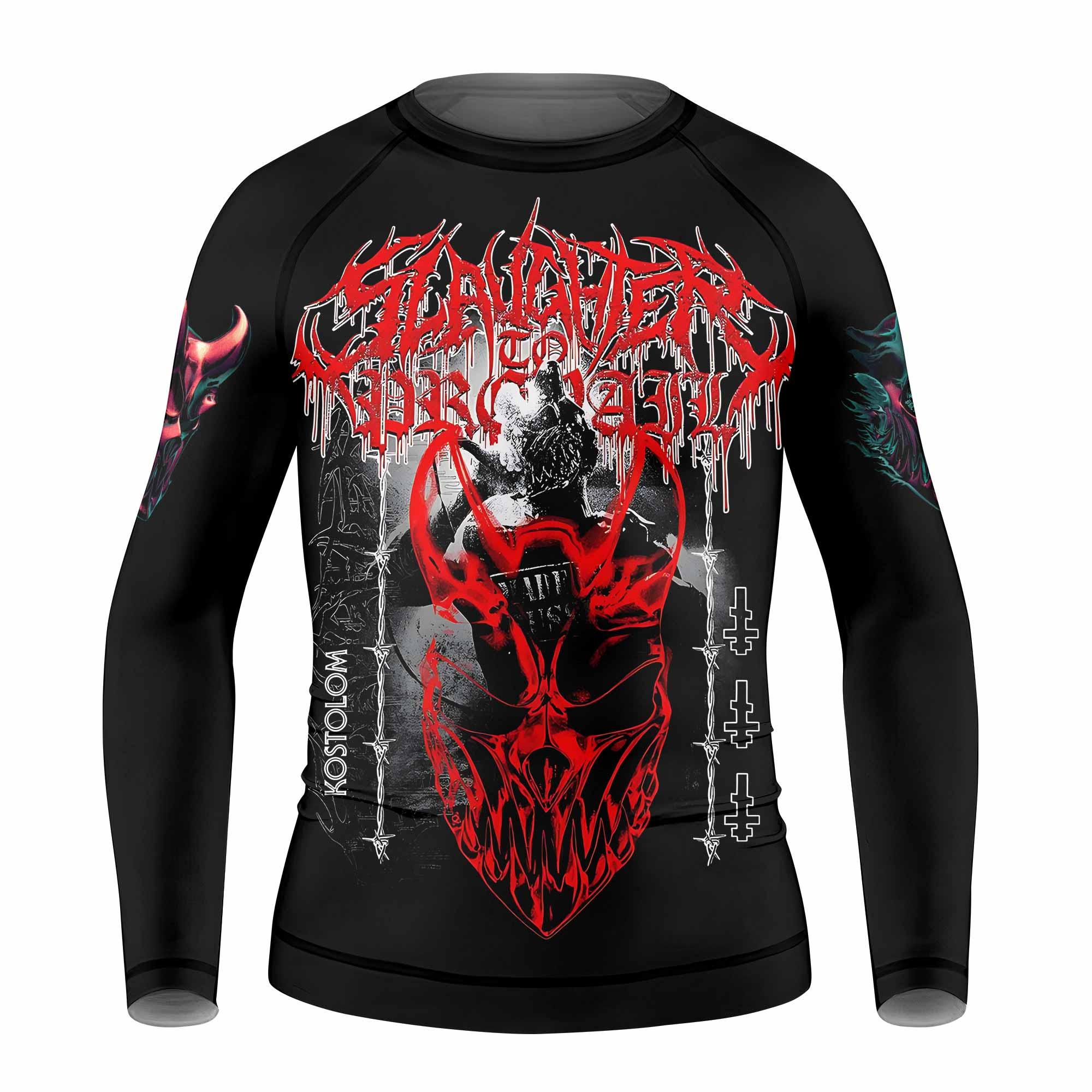 Kostolom Kids Rash Guard Long Sleeve - front view mockup