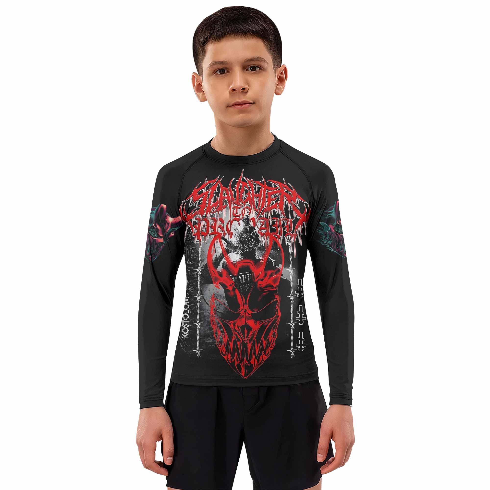 Kostolom Kids Rash Guard Long Sleeve - boy's lifestyle view