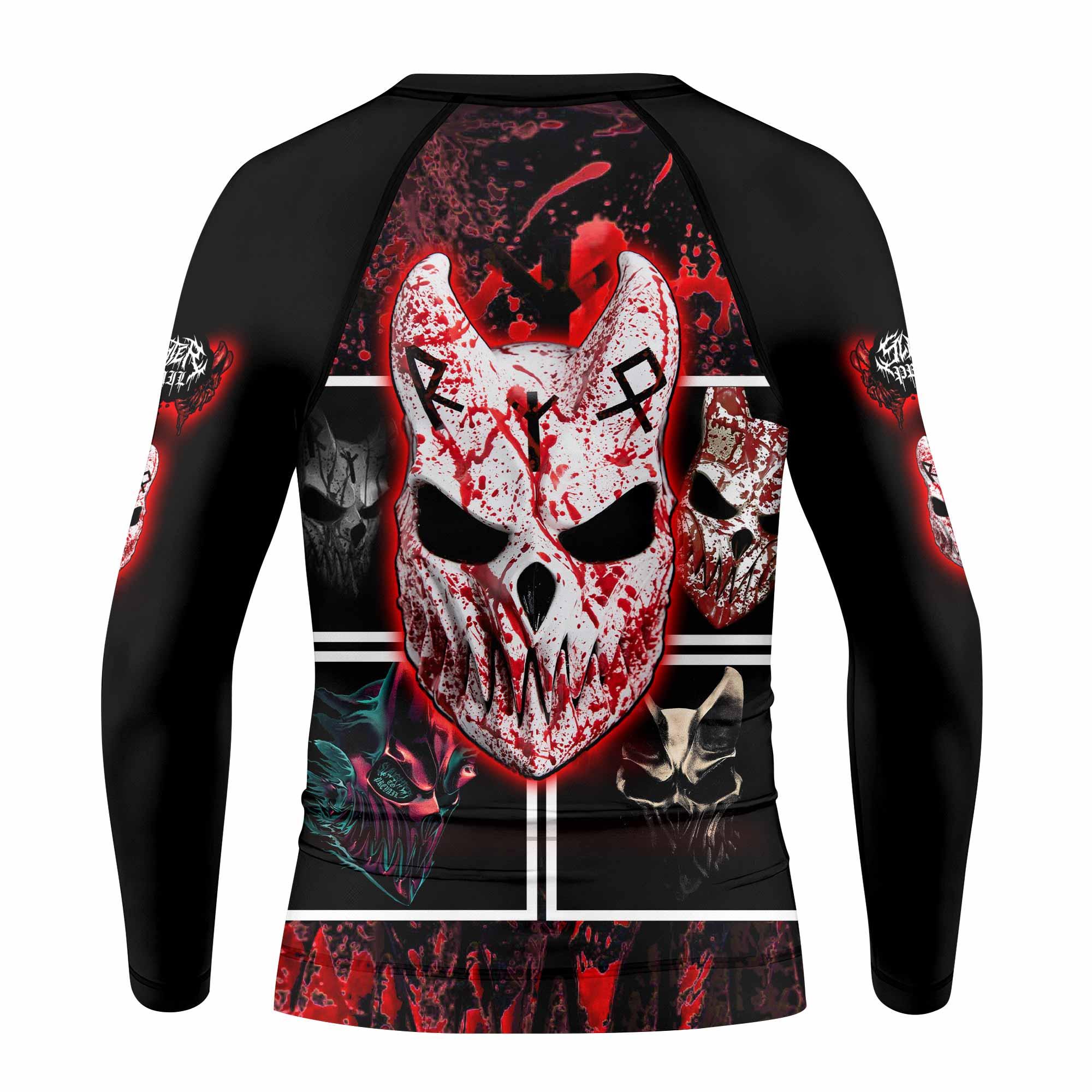 Slaughter to Prevail Kids Rash Guard Long Sleeve - back view mockup