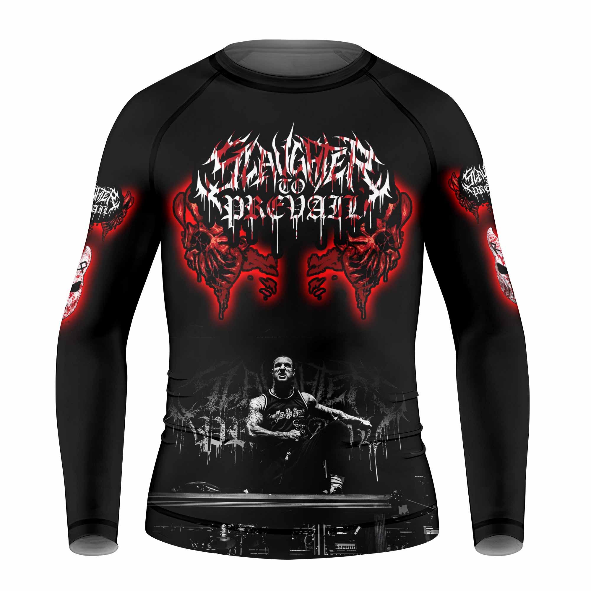 Slaughter to Prevail Kids Rash Guard Long Sleeve - front view mockup