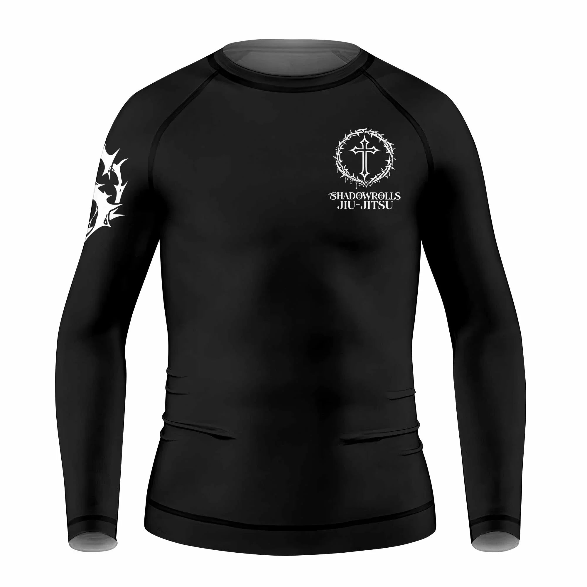 Crucified Silence Kids Rash Guard Long Sleeve - front view mockup