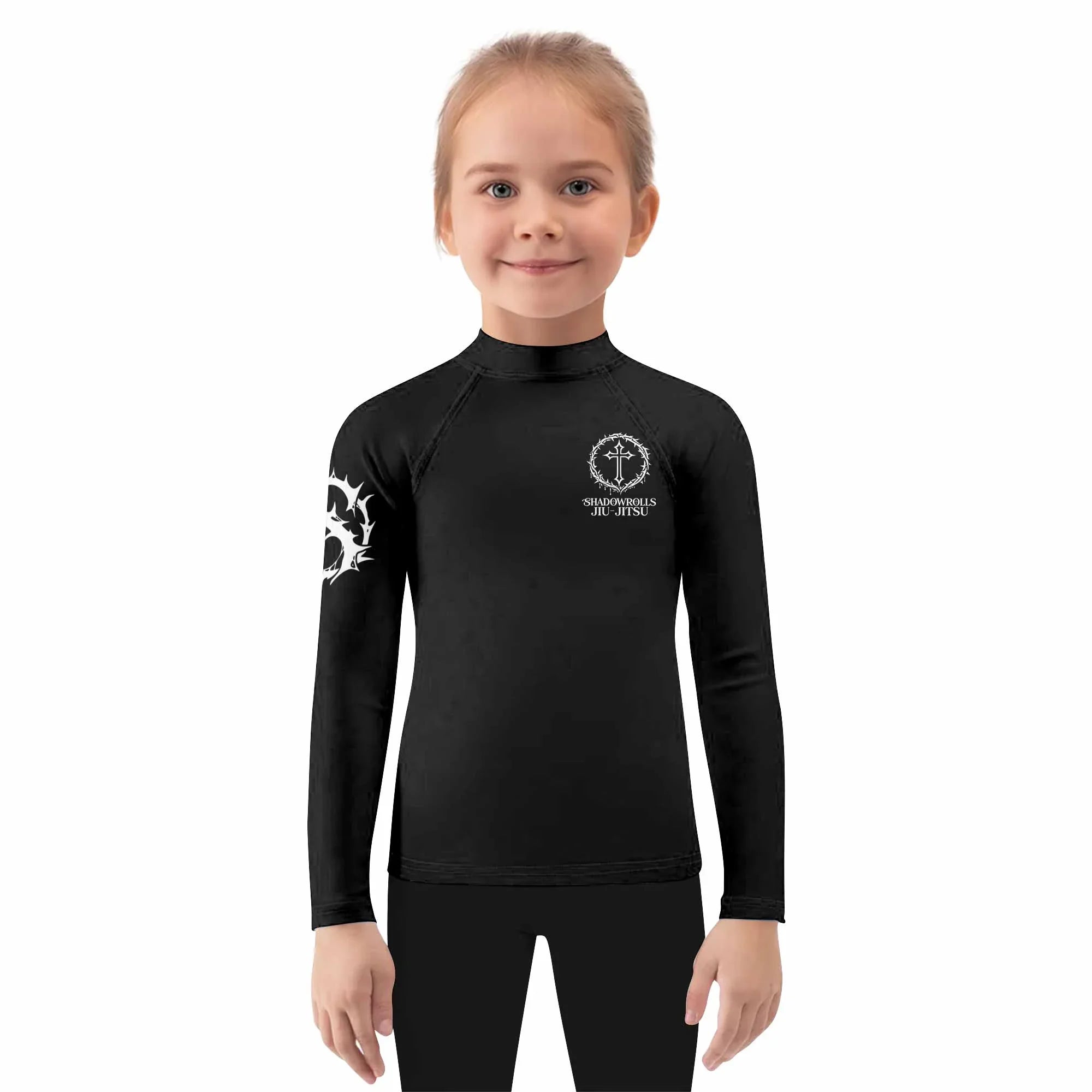 Crucified Silence Kids Rash Guard Long Sleeve - girl's lifestyle view