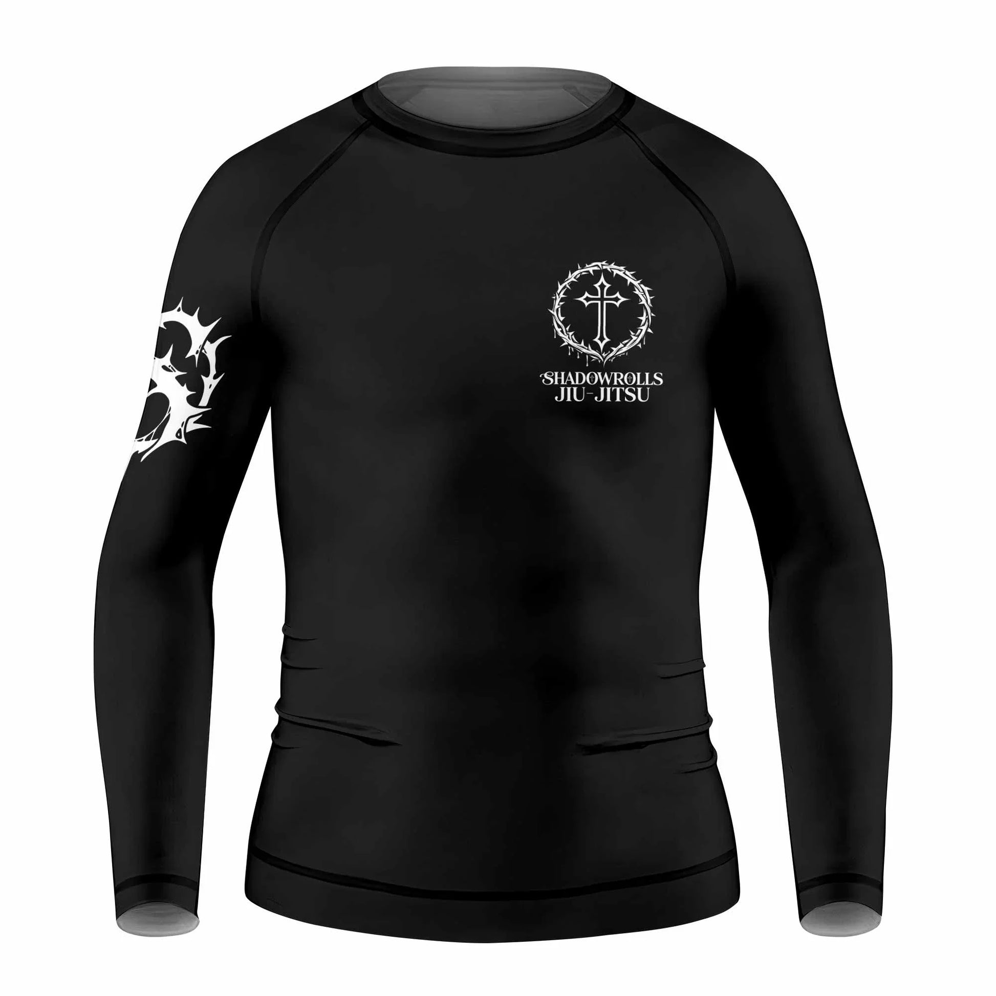 Crucified Silence Kids Rash Guard Long Sleeve - front view mockup