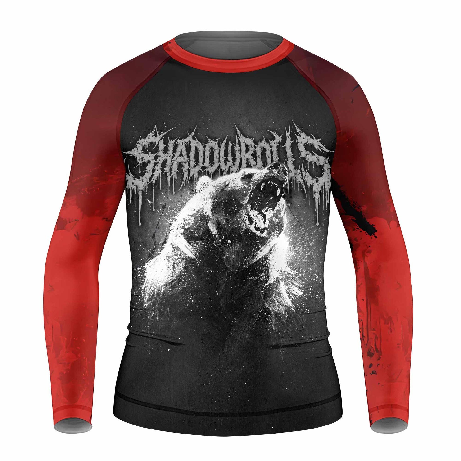 Slaughter to Prevail Bear Kids Rash Guard Long Sleeve - front view mockup