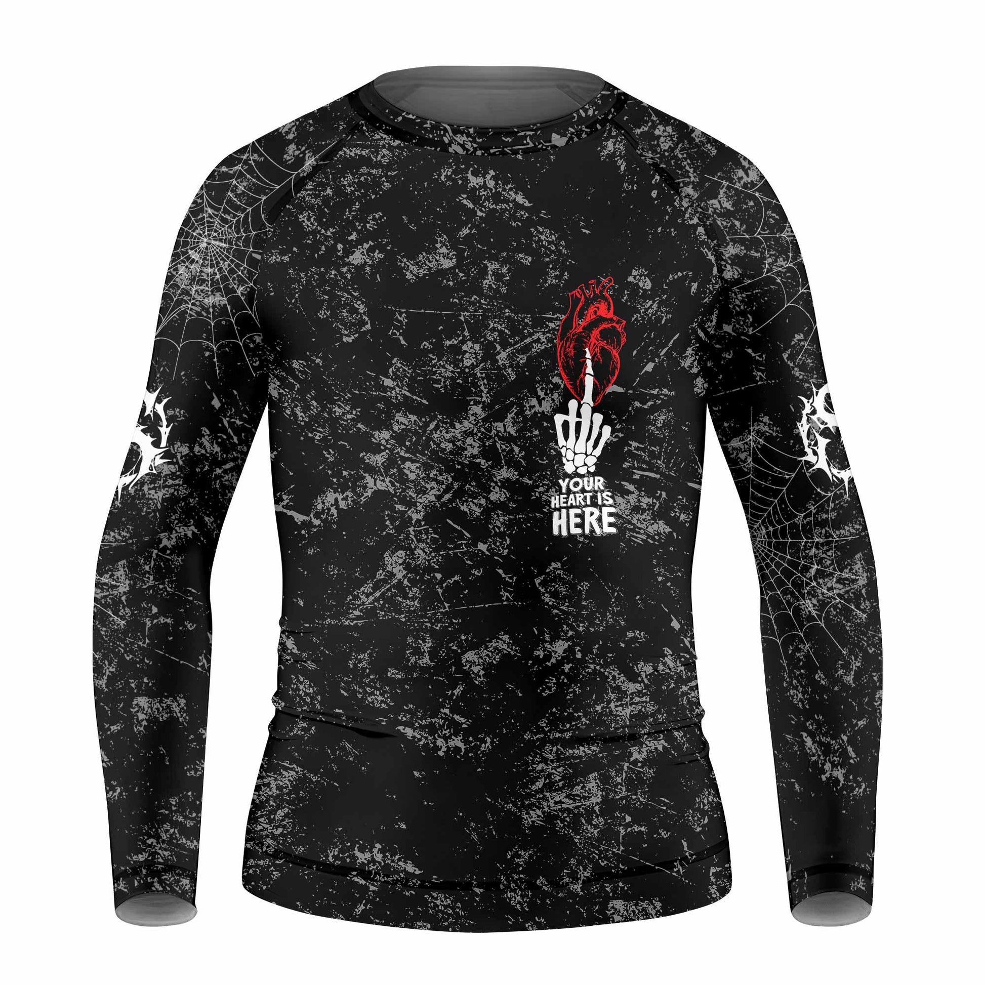 Misfits Die Monster Die Kids Rash Guard Long Sleeve - front view mockup