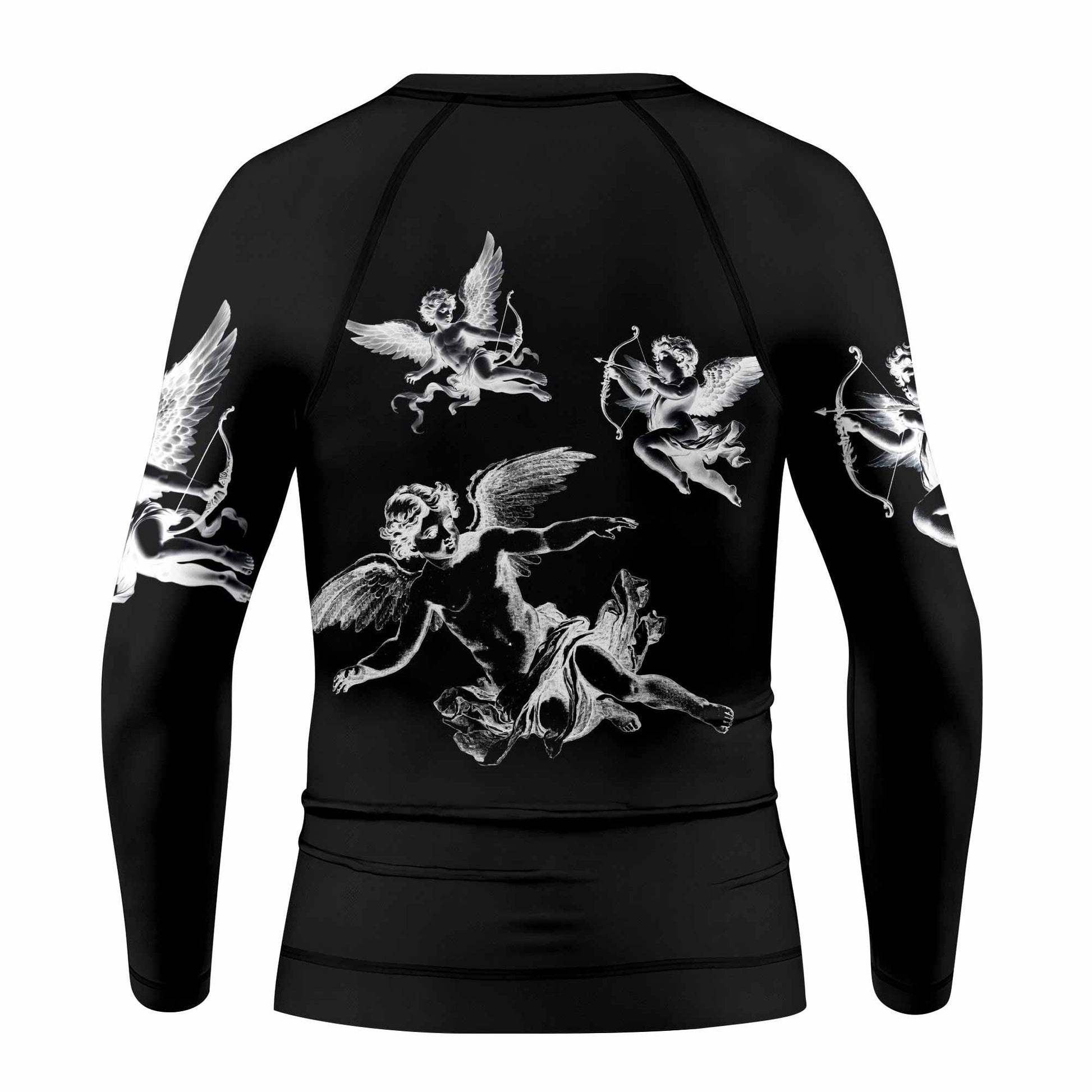 Angels of Solace Kids Rash Guard Long Sleeve - back view mockup
