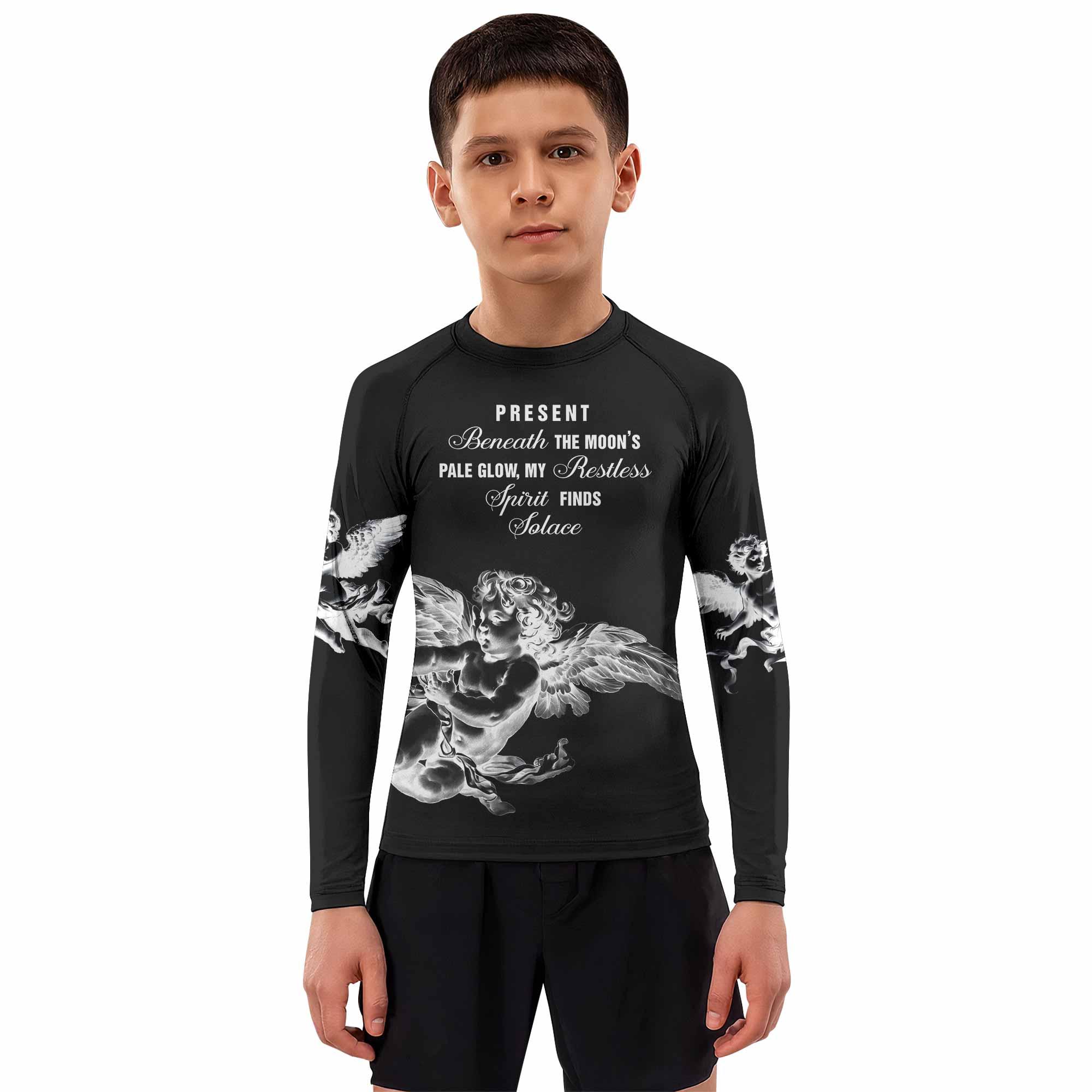 Angels of Solace Kids Rash Guard Long Sleeve - boy's lifestyle view