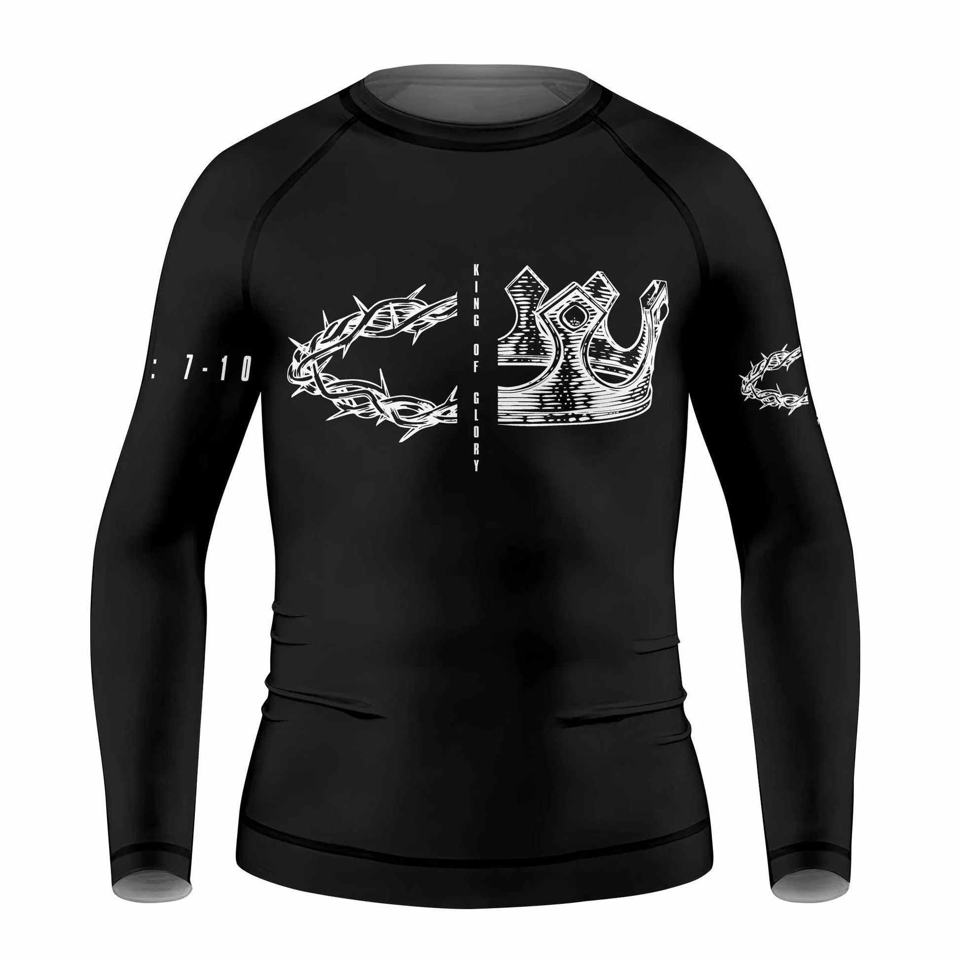 The King of Glory Kids Rash Guard Long Sleeve - front view mockup