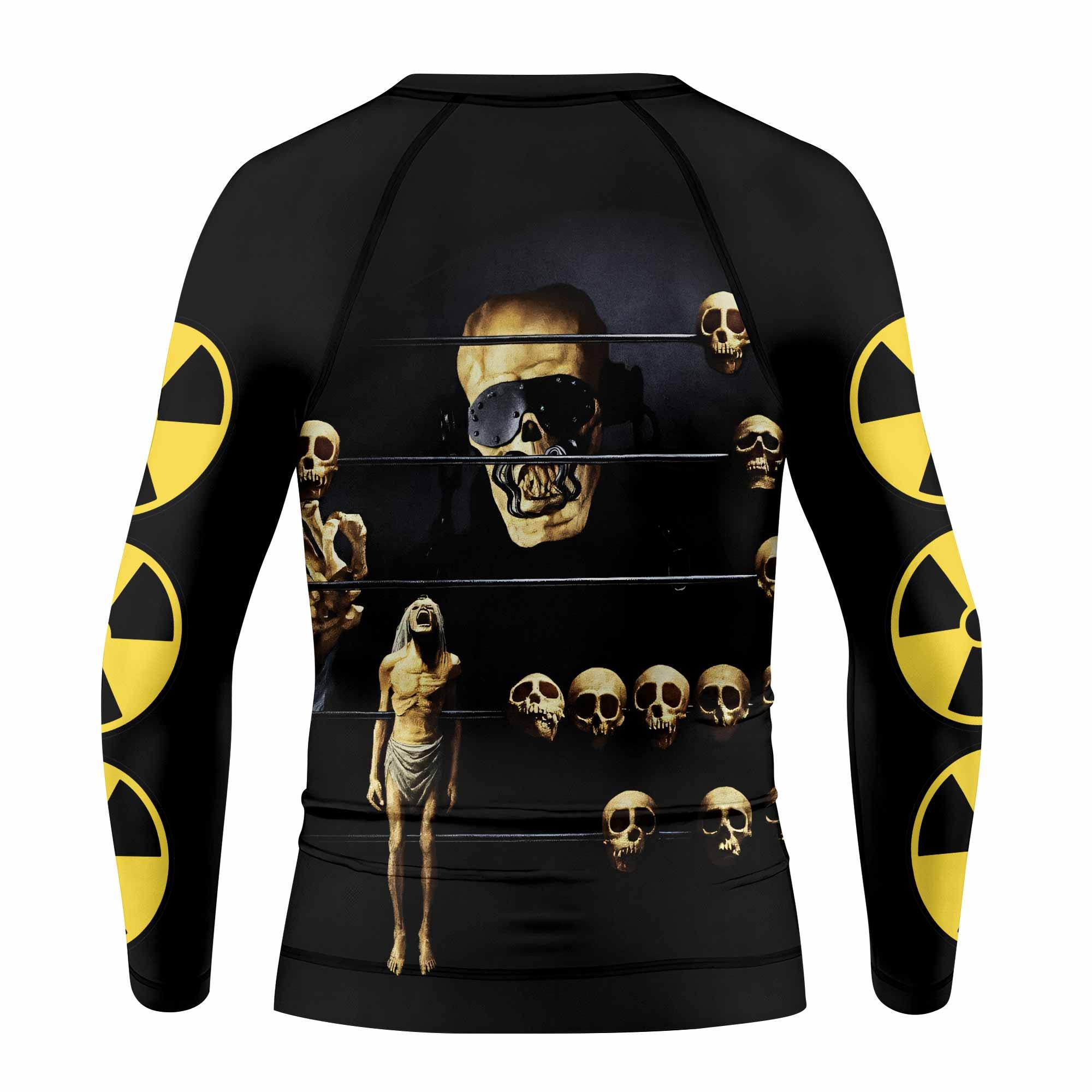 Megadeth Prison of Flesh Kids Rash Guard Long Sleeve - back view mockup