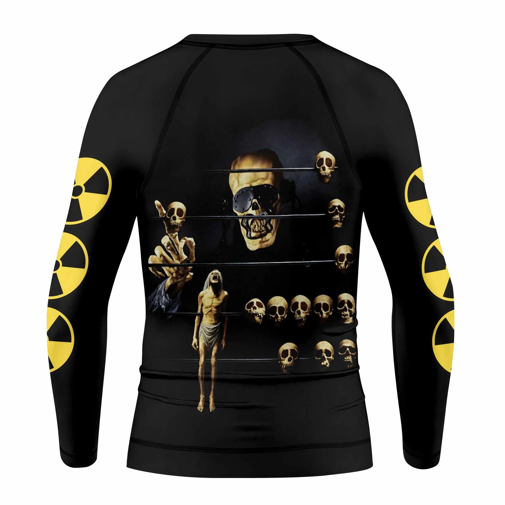 Megadeth Prison of Flesh Kids Rash Guard Long Sleeve - back view mockup