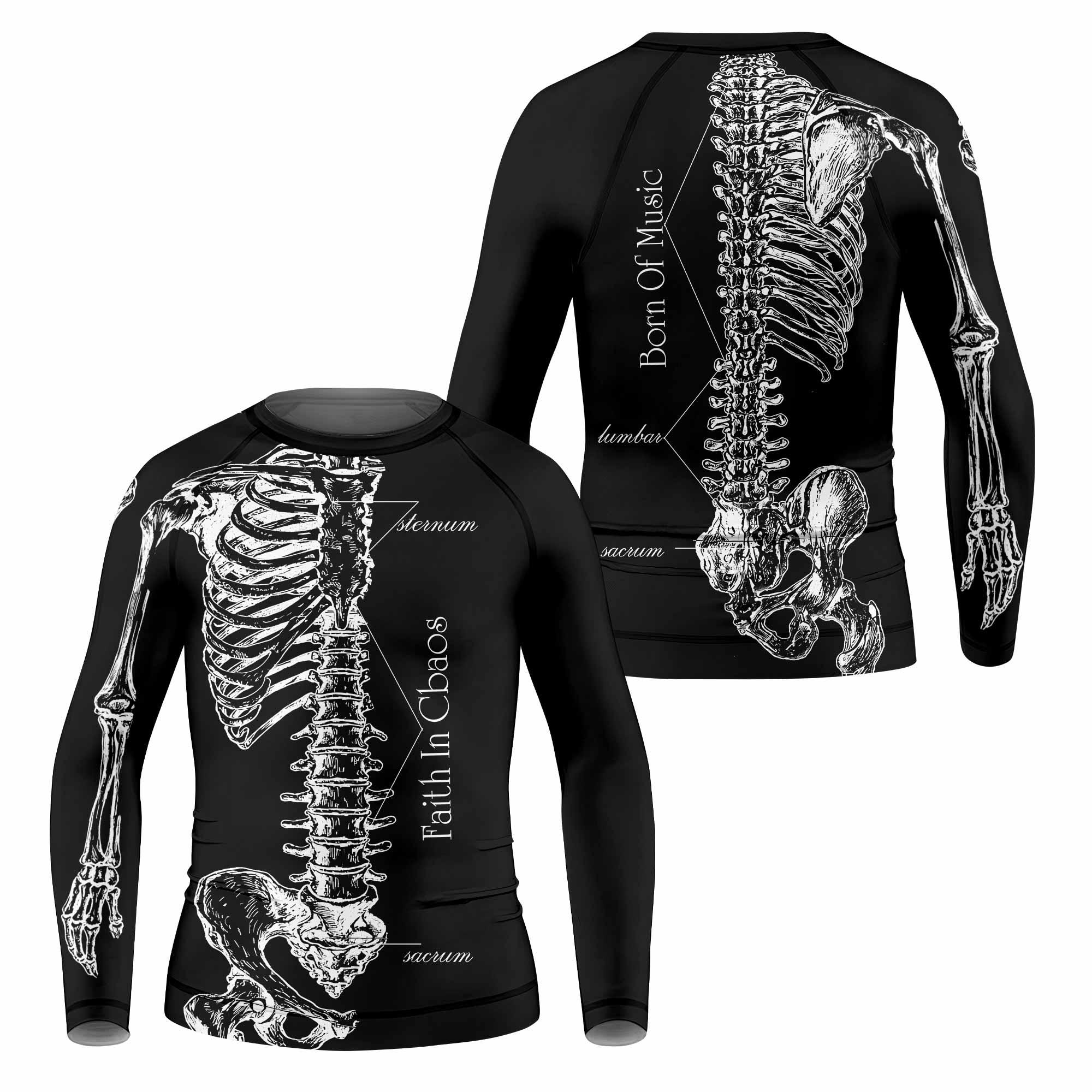 Faith In Chaos Skeleton Kids Rash Guard